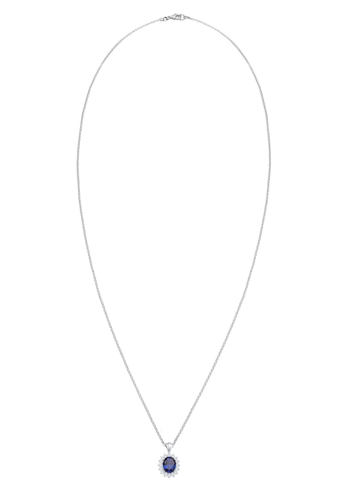Elli Collierkettchen »Zirkonia Synthetischer Saphir Blau 925 Sterling Silber«