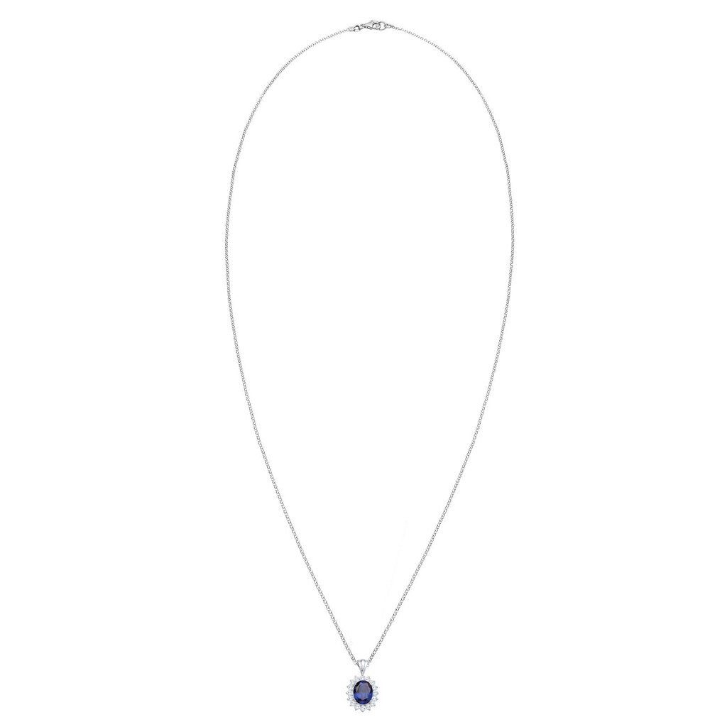 Elli Collierkettchen »Royal Saphirblau Zirkonia 925 Sterling Silber«