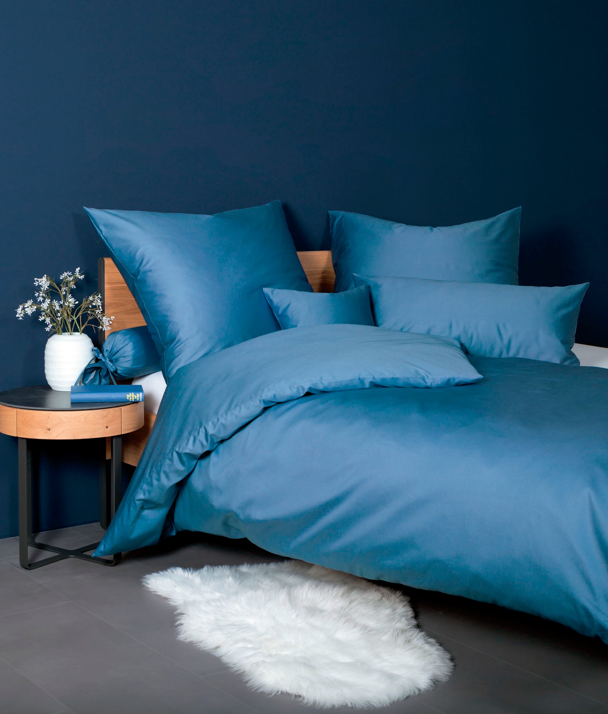 Janine Bettwäsche »Colors 31001«, (2 tlg.), in Mako Satin Qualität aus 100% Baumwolle, Bett- und Kopfkissenbezug mit Reißverschluss, pflegeleicht, feinfädig, MADE IN GREEN zertifiziert