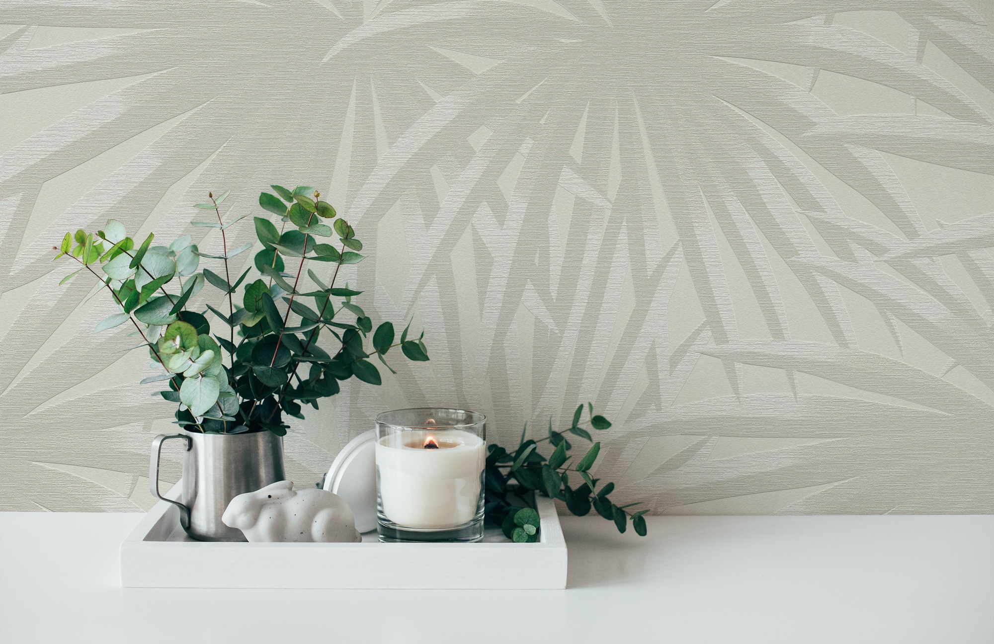 A.S. Création Vliestapete »Casual Living«, matt, Vliestapete Palmen für Schlafzimmer Küche Wohnzimmer Palmenblätter