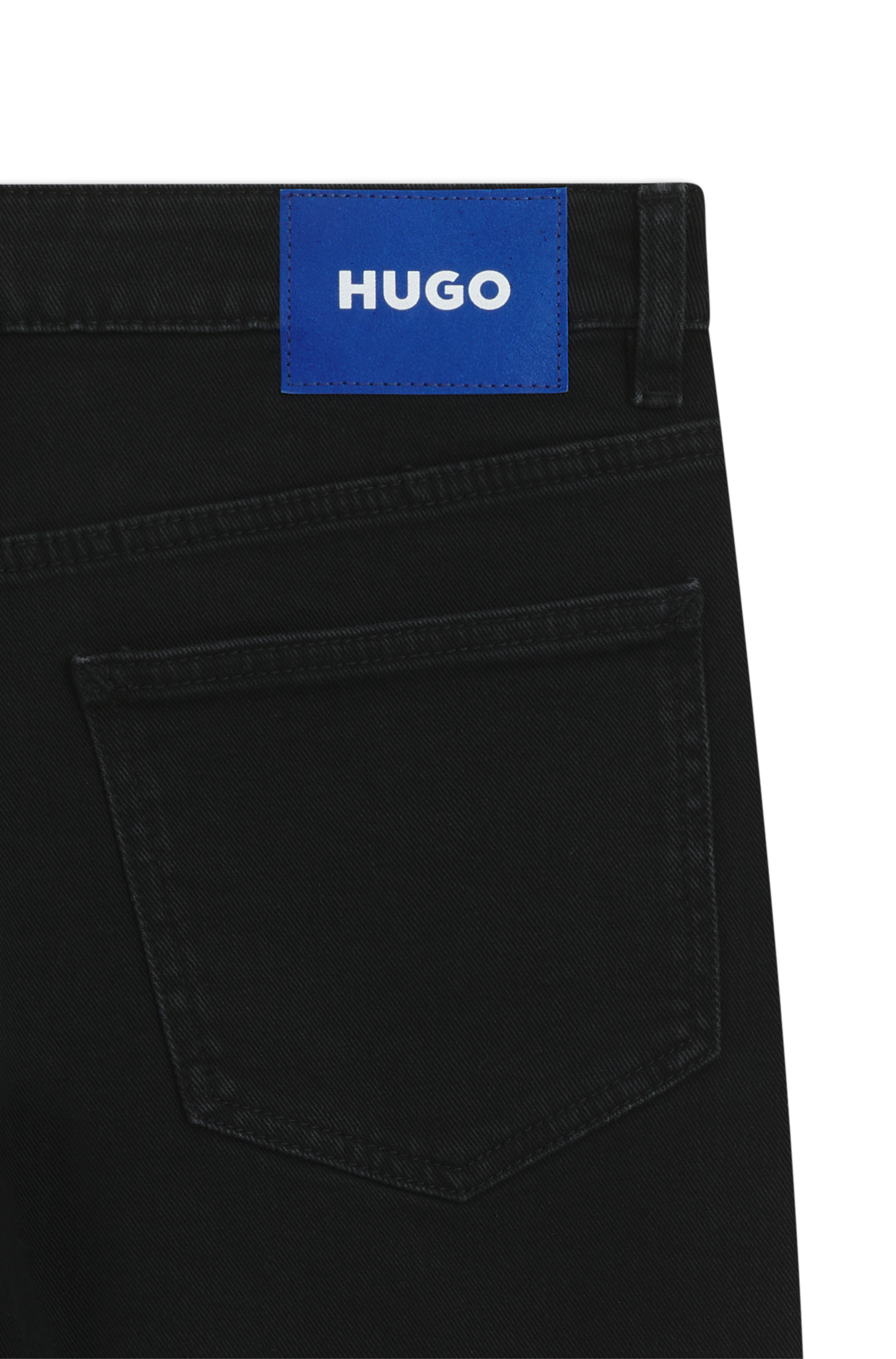 HUGO Blue Slim-fit-Jeans »Gamera« mit Strass-Logo vorn