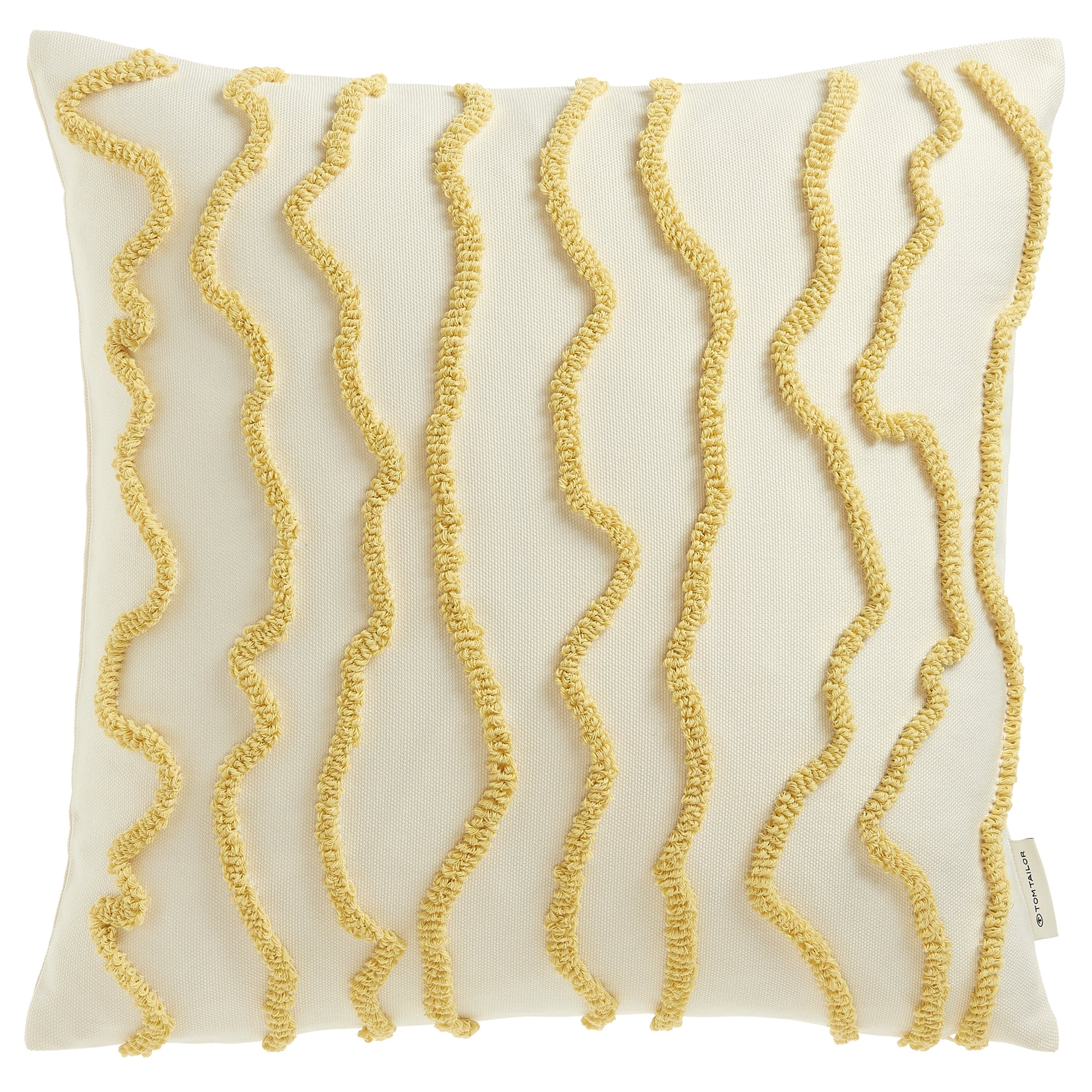 TOM TAILOR HOME Dekokissen "Wavy" bestickt, mit hohem Baumwollanteil