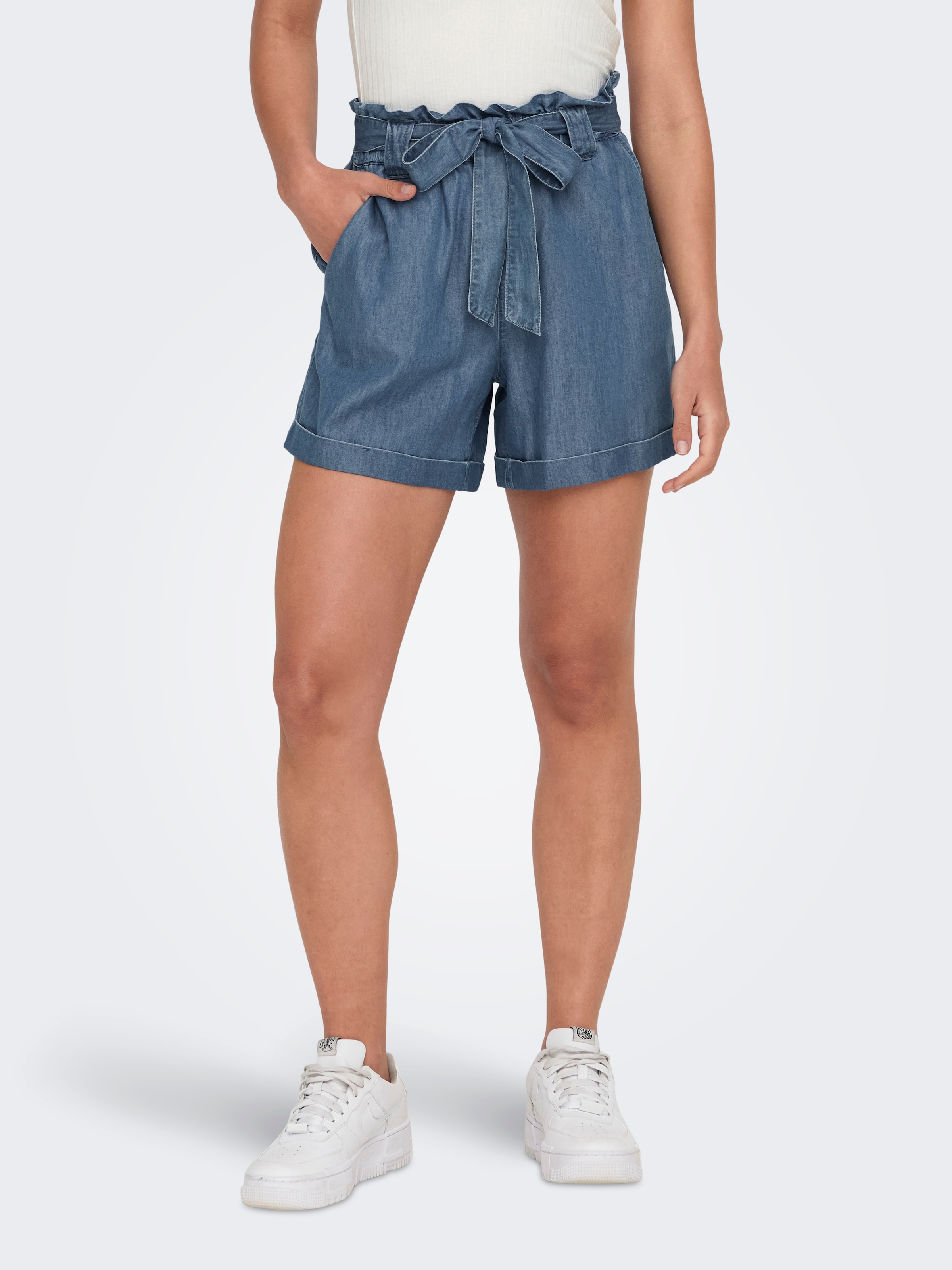 ONLY Shorts "ONLBEA SMILLA HW PB LOOSE DNM SHORTS" im Denim Look günstig online kaufen
