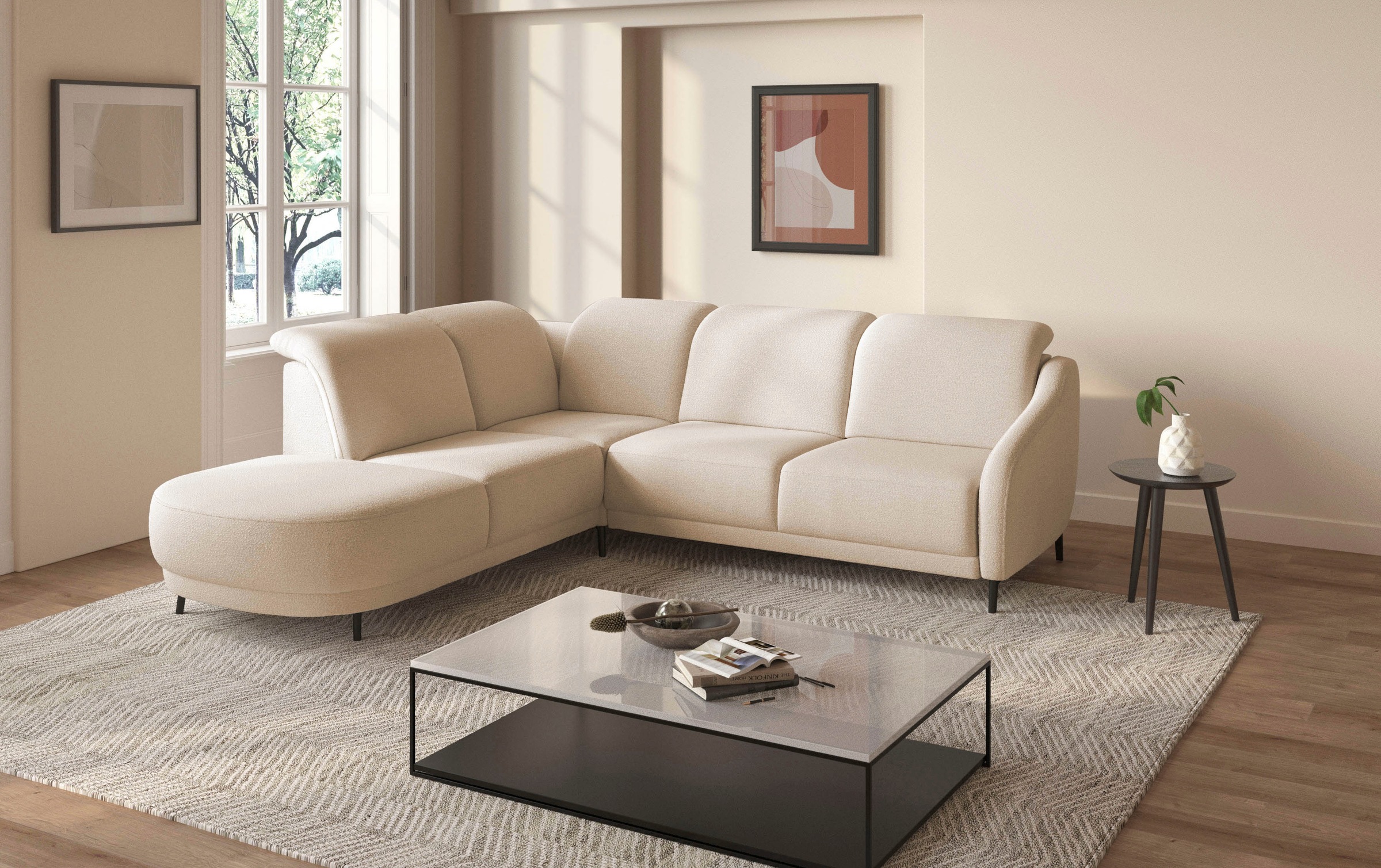 sit&more "Blues L-Form" wahlweise mit Klapptisch und USB günstig online kaufen