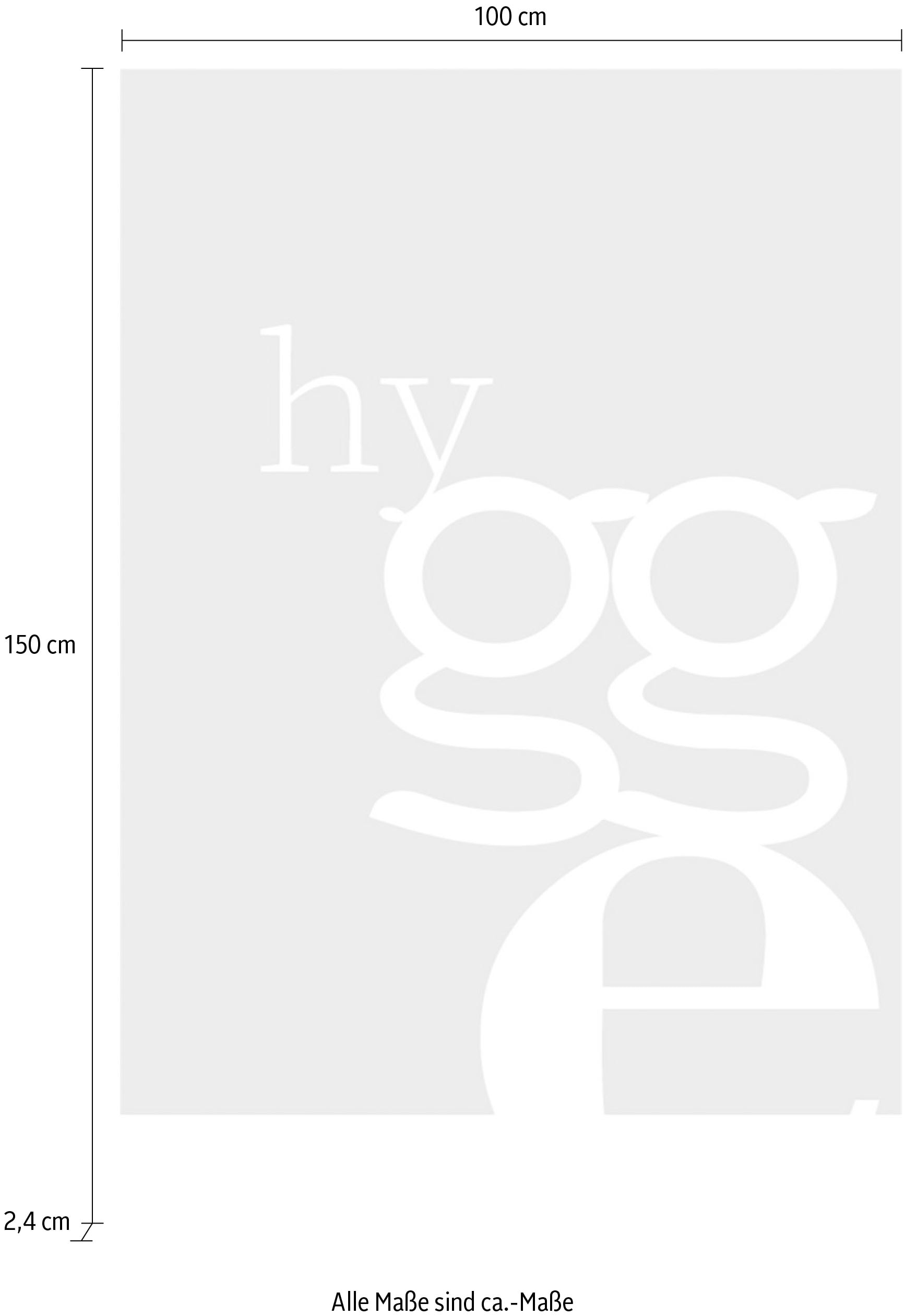 queence Acrylglasbild »hygge«, Schwarz-Weiß-Sprüche-Sprüche & Texte-Schriftzug, Fine Art-Print in Galeriequalität