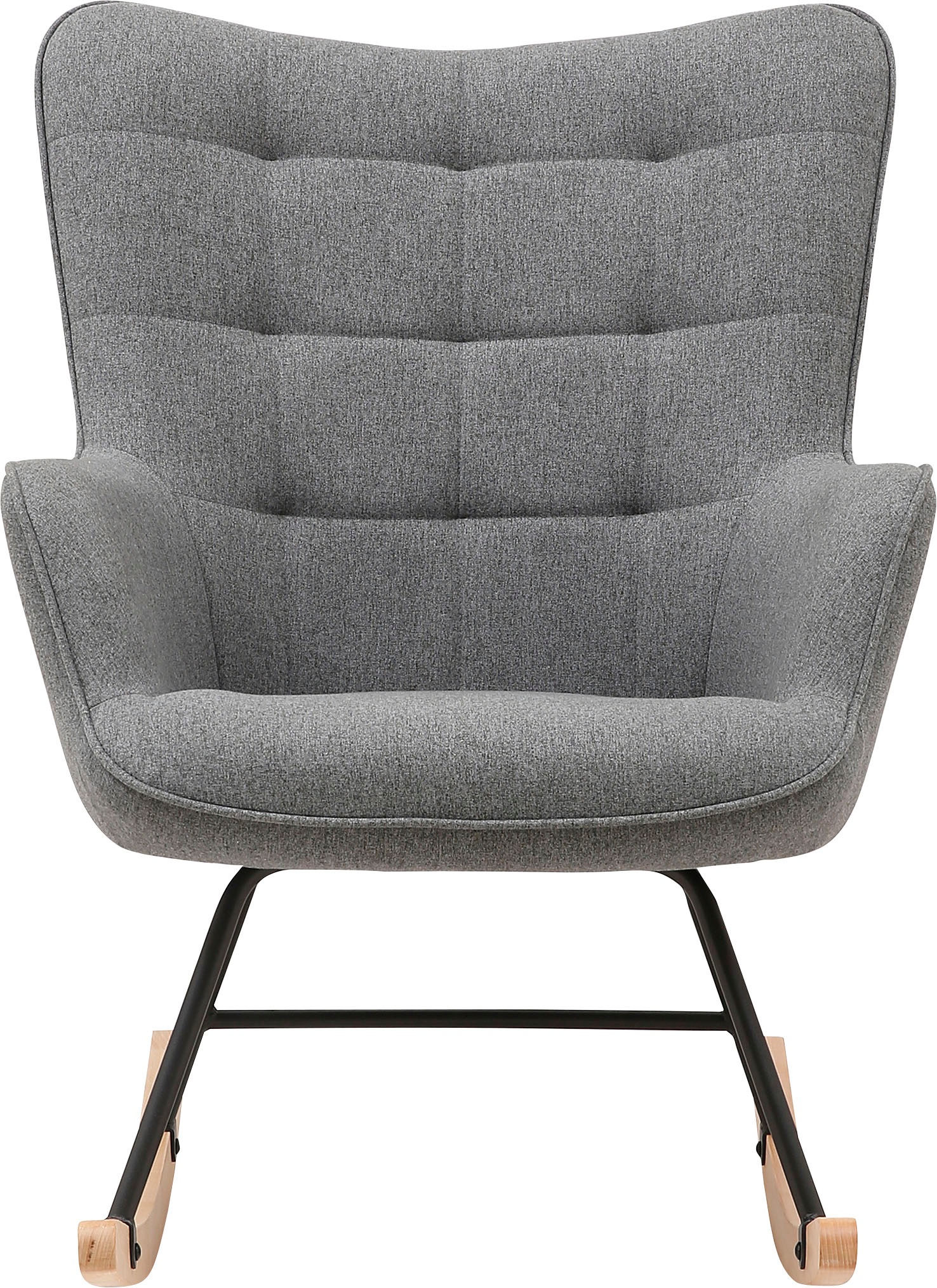 byLIVING Schaukelstuhl "Richie" () 1 Stk.moderne Metallbeine mit Holzkufe, günstig online kaufen