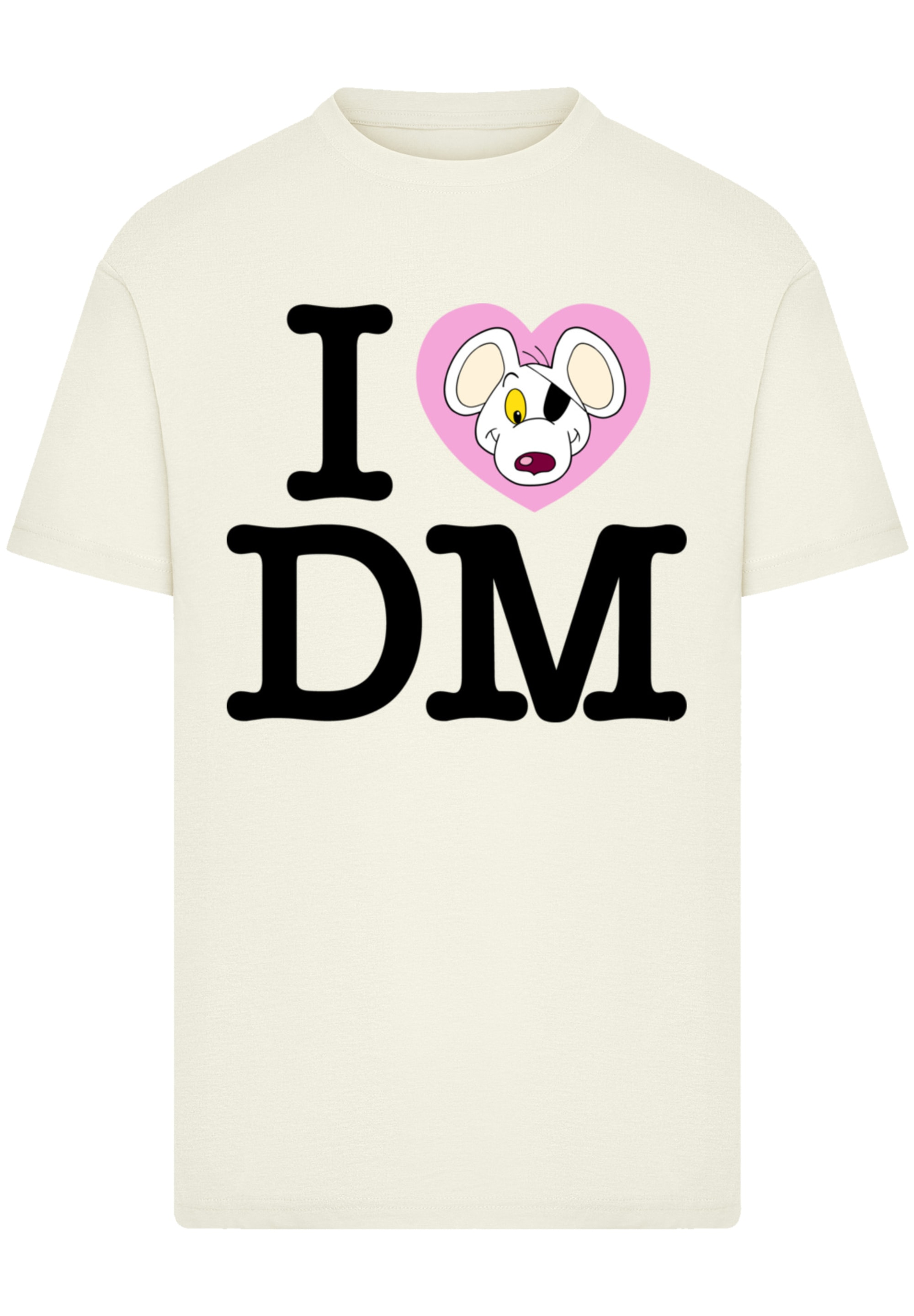 F4NT4STIC T-Shirt »Danger Mouse I Love DM«, Premium Qualität