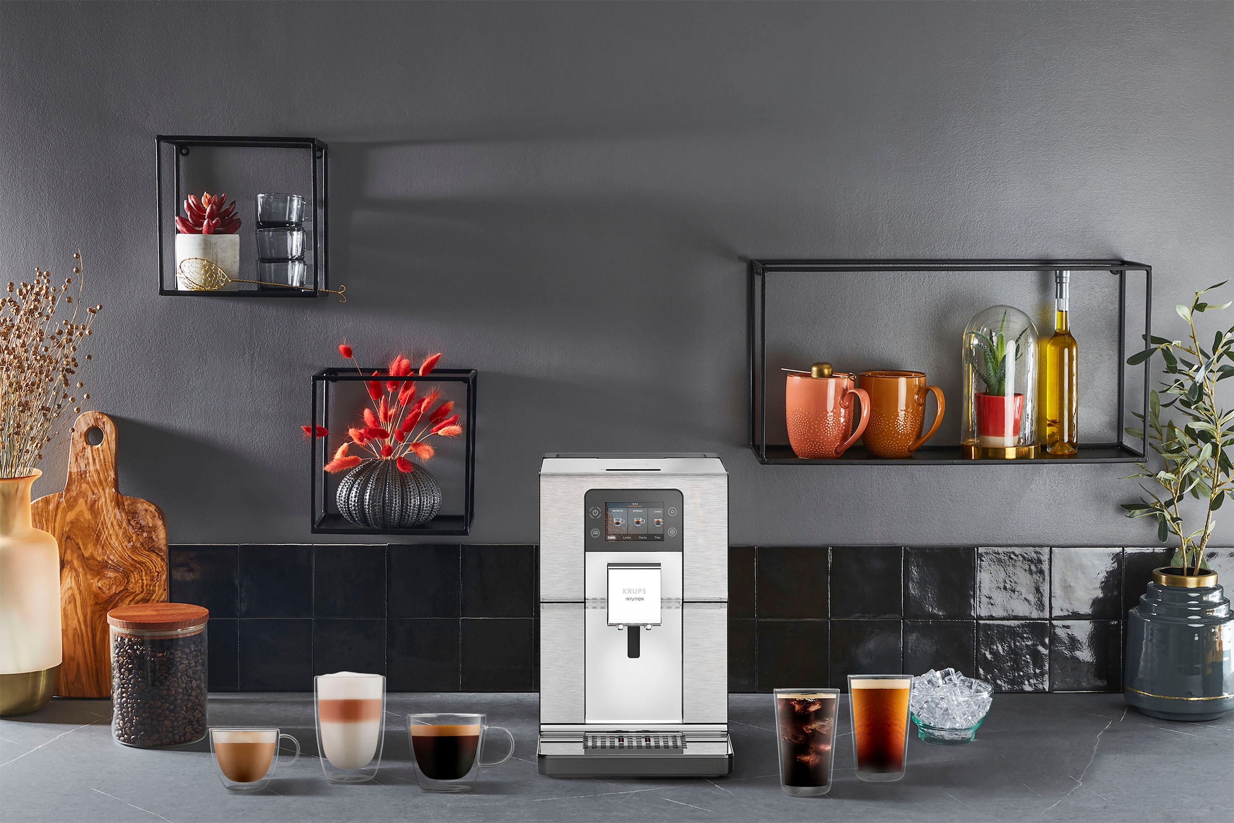 Krups Kaffeevollautomat »EA877D Intuition Experience+«, Raten Kaltgetränke-Spezialitäten, Farb-Touchscreen geräuscharm, 21 auf BAUR | und Heiß