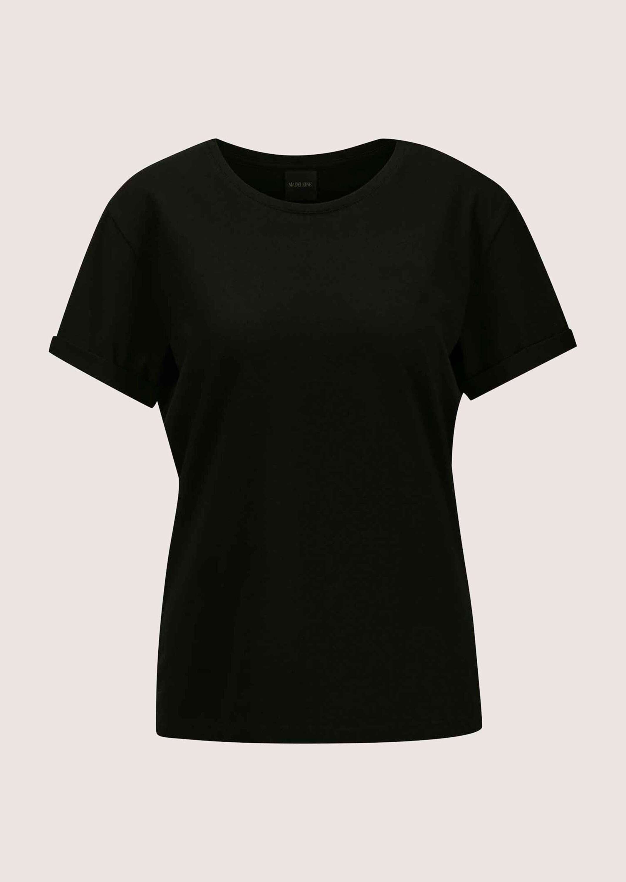 MADELEINE Kurzarmshirt "Shirt Hahnentritt-Shirt mit Rundhals, Kurzarm"