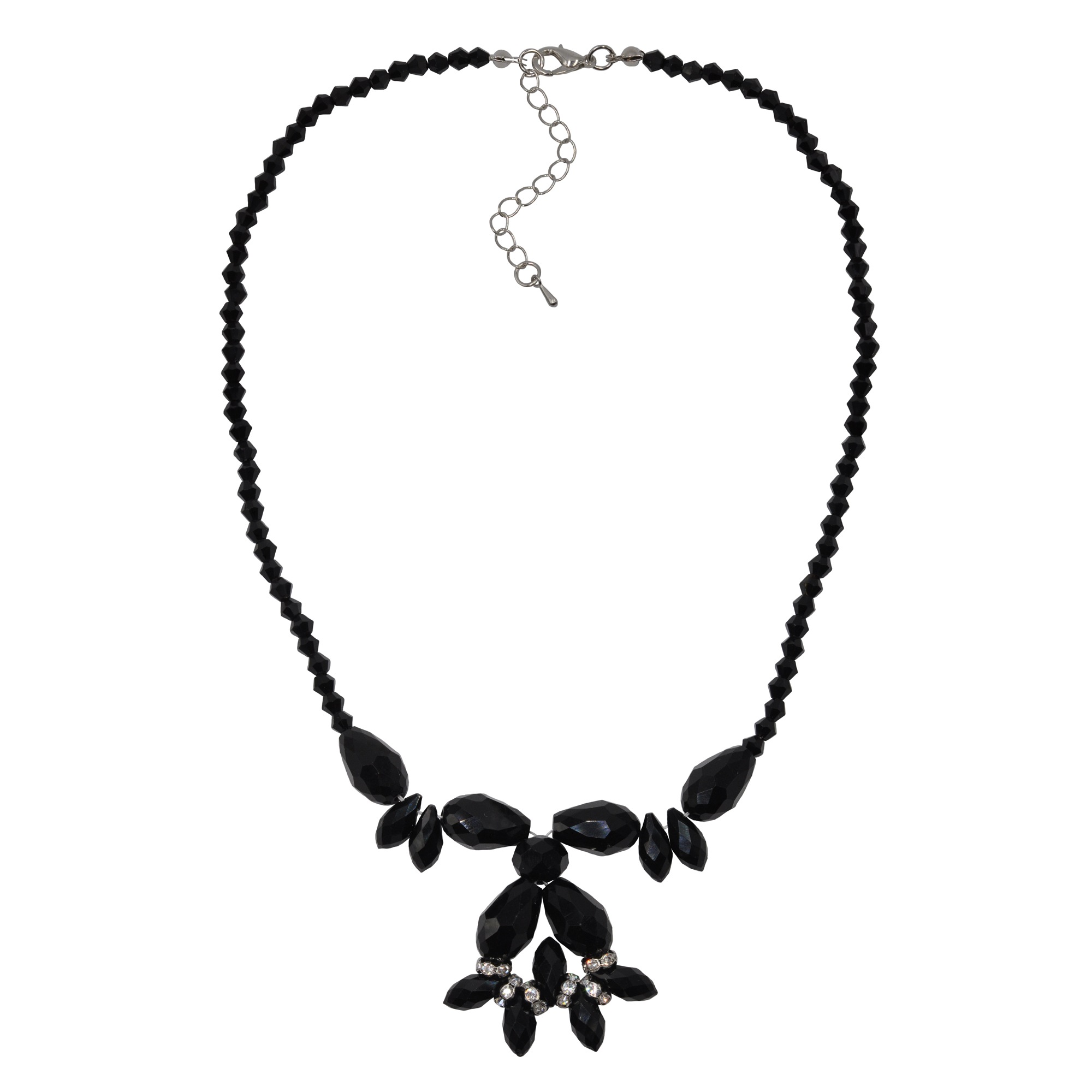 Steuer Paar Ohrhänger "Messing geschwärzt Glasstein Schwarz" günstig online kaufen