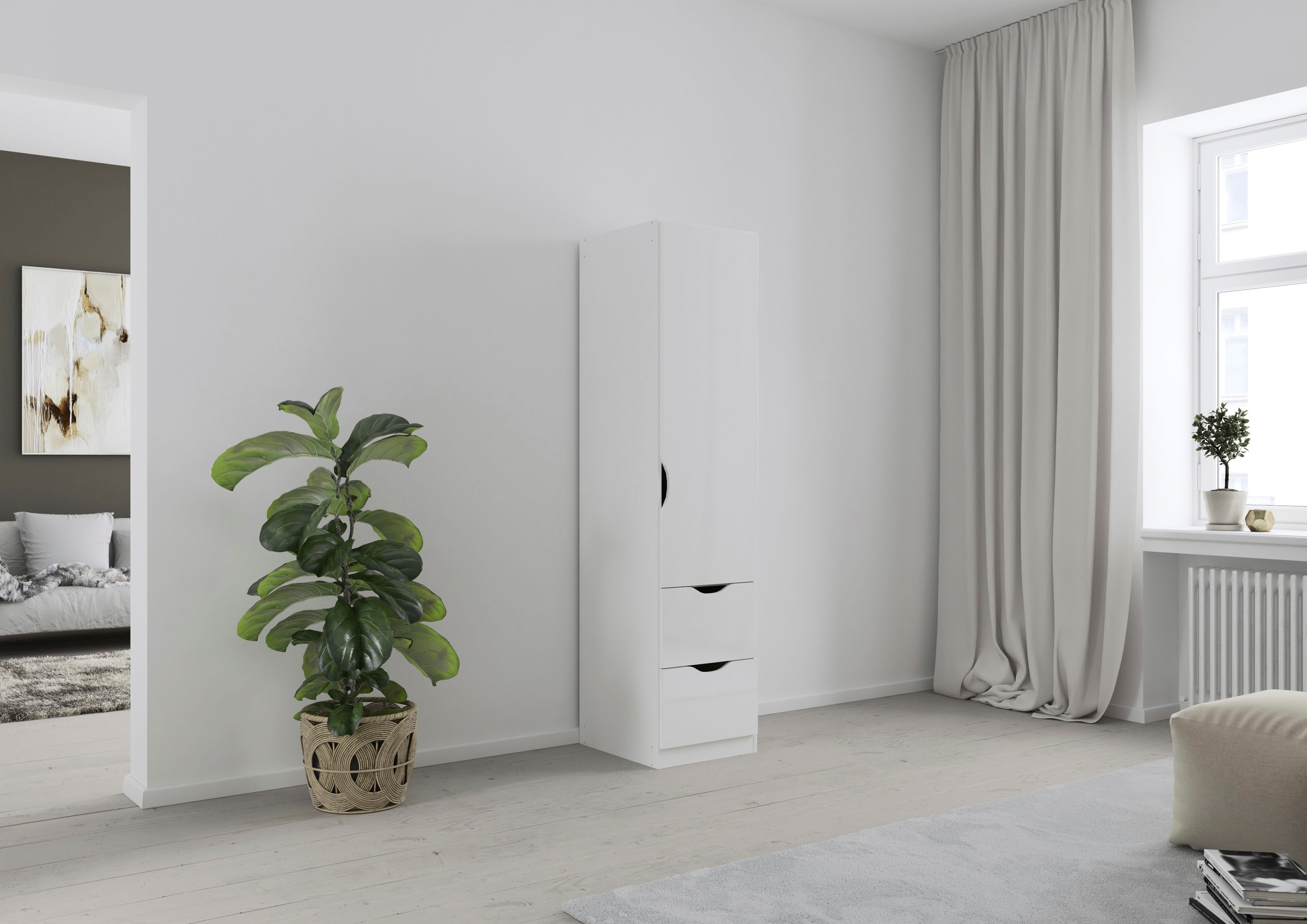 rauch Kleiderschrank "Freiham" mit Griffmulden und Schubkästen günstig online kaufen