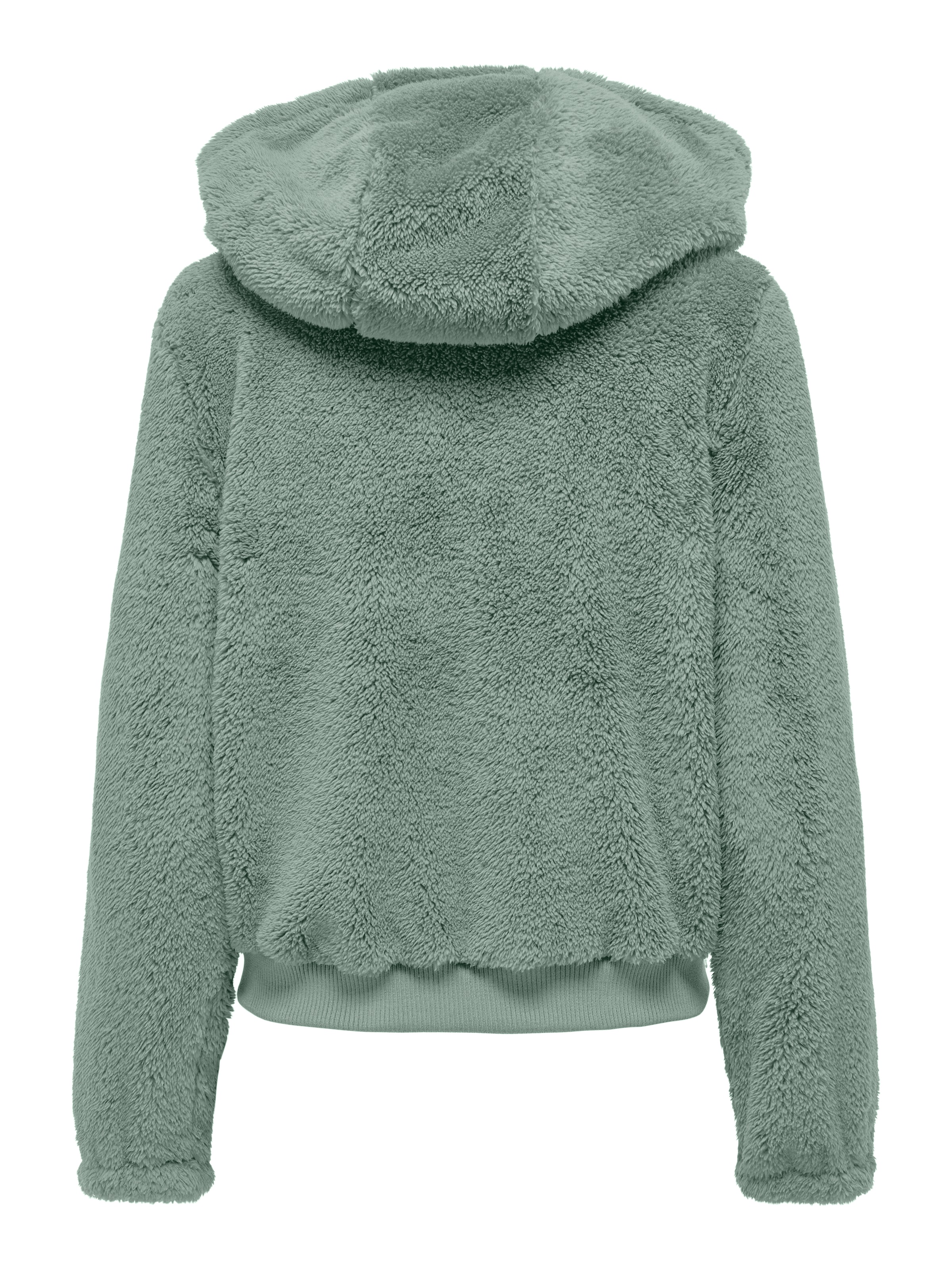 ONLY Kapuzenplüschjacke »ONLNEWANNA CONTACT SHERPA JKT OTW NOOS«, mit Kapuze