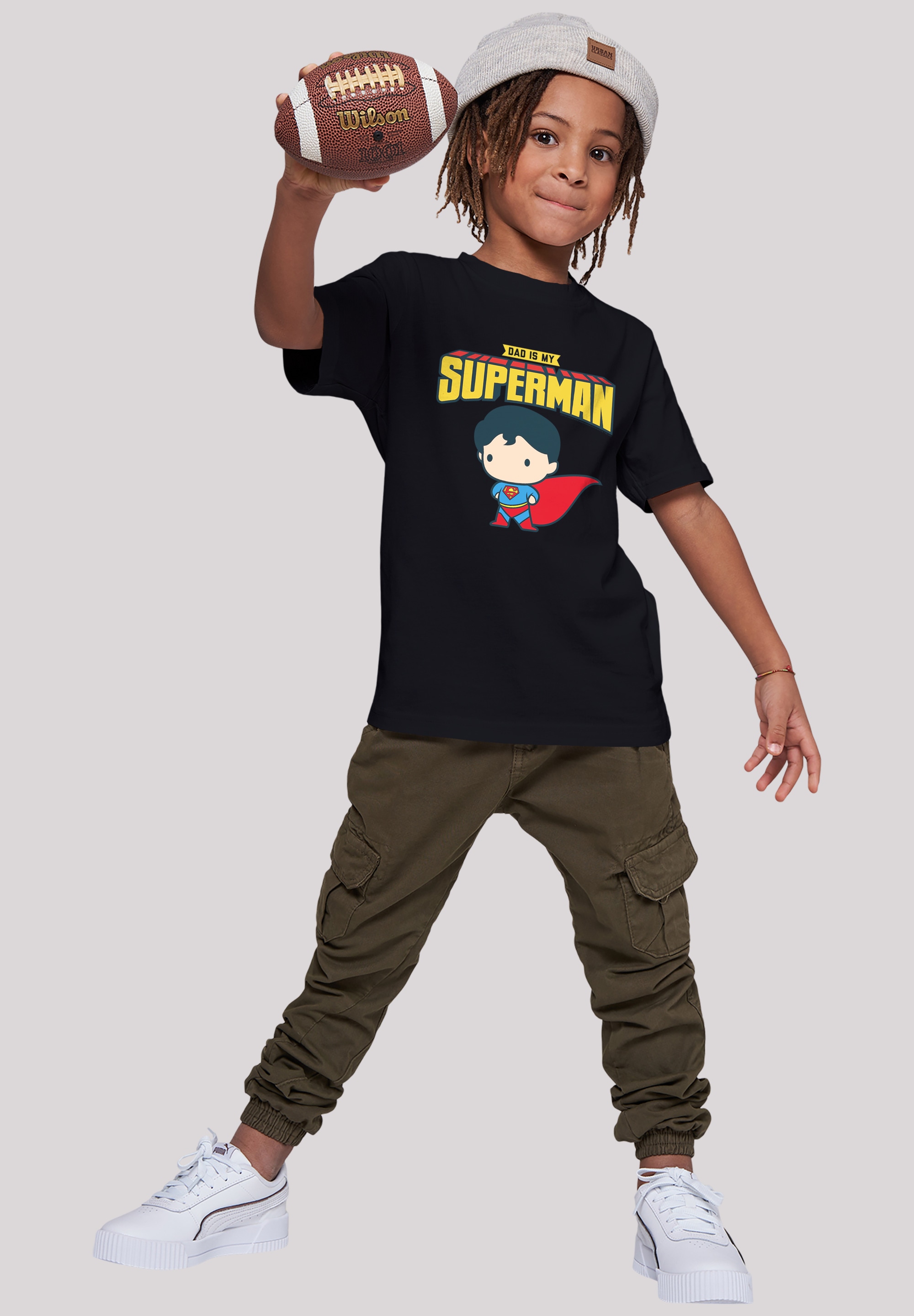 F4NT4STIC Kurzarmshirt »Kinder Superman My kaufen Kids with Basic Tee«, BAUR | My Hero online Is Dad tlg.) (1
