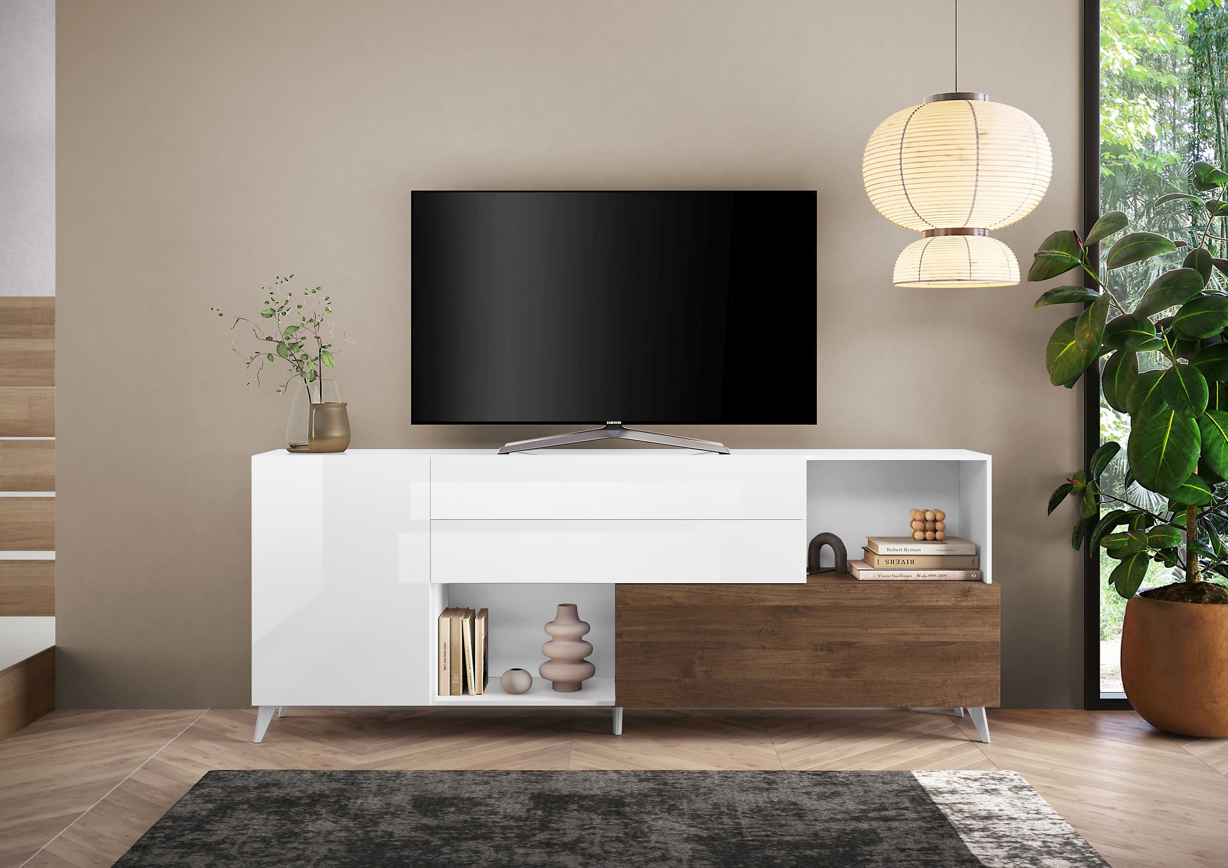 Home affaire Sideboard "Monaco in Breite 241 cm, Anrichte mit Tür, Klappe u günstig online kaufen