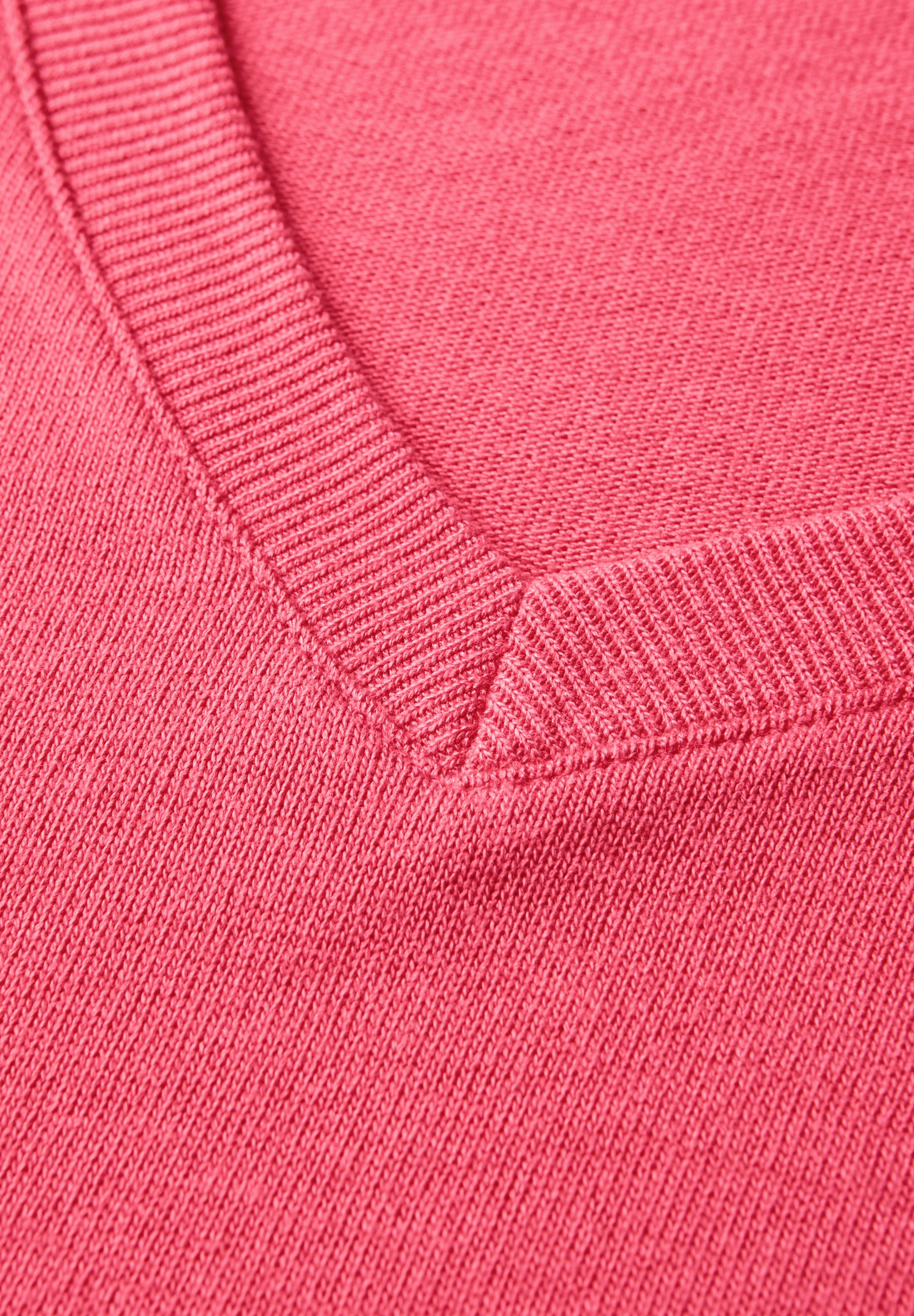 STREET ONE T-Shirt, mit V-Ausschnitt und im Strick-Look