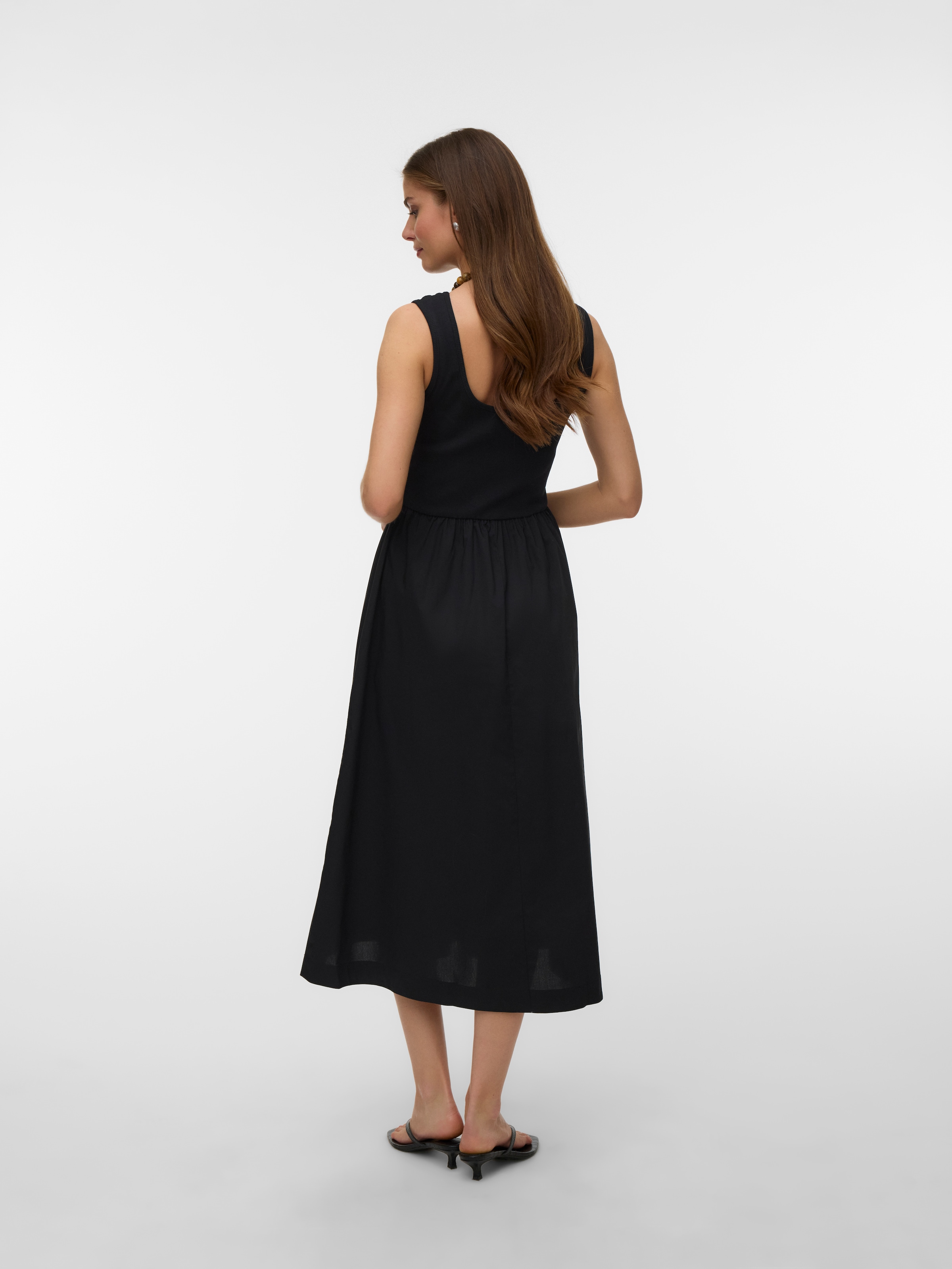 Vero Moda Maxikleid »VMVIDA SL 7/8 DRESS WVN NOOS« Baumwollmischung