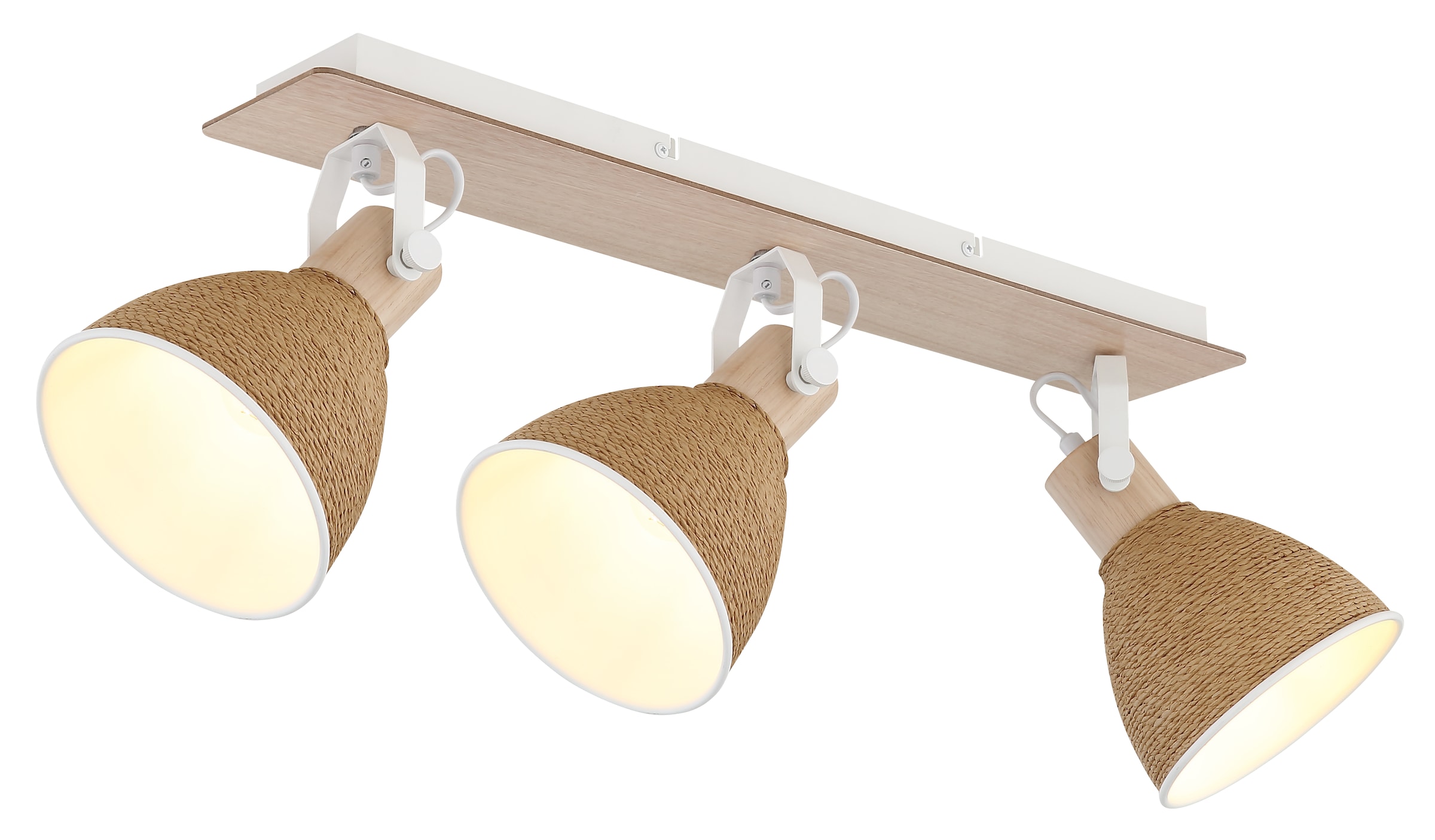 GLOBO LIGHTING Deckenstrahler »LYNDON« E14 1 Stk. Strahler Holzoptik, schwenkbar, vielseitig & modern einsetzbar