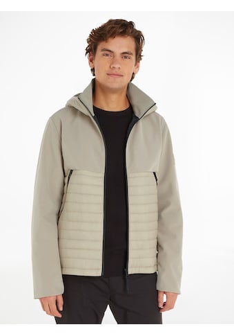 Outdoorjacke »QUILTED MIX MEDIA JACKET HOOD«, mit Kapuze