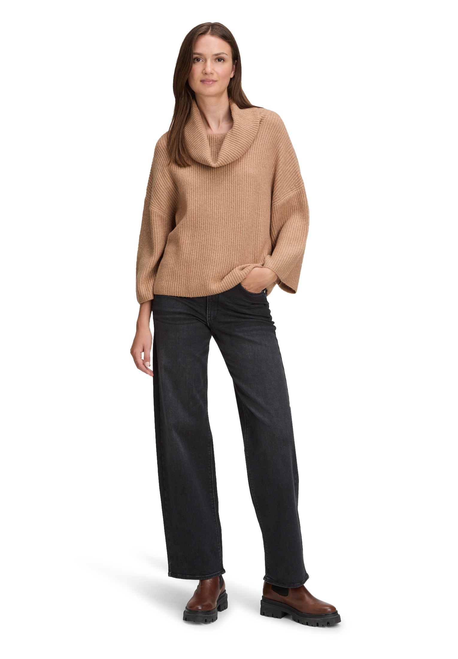 Betty&Co Strickpullover »Damen Strickpullover mit Kragen« 1 Stk. tlg.