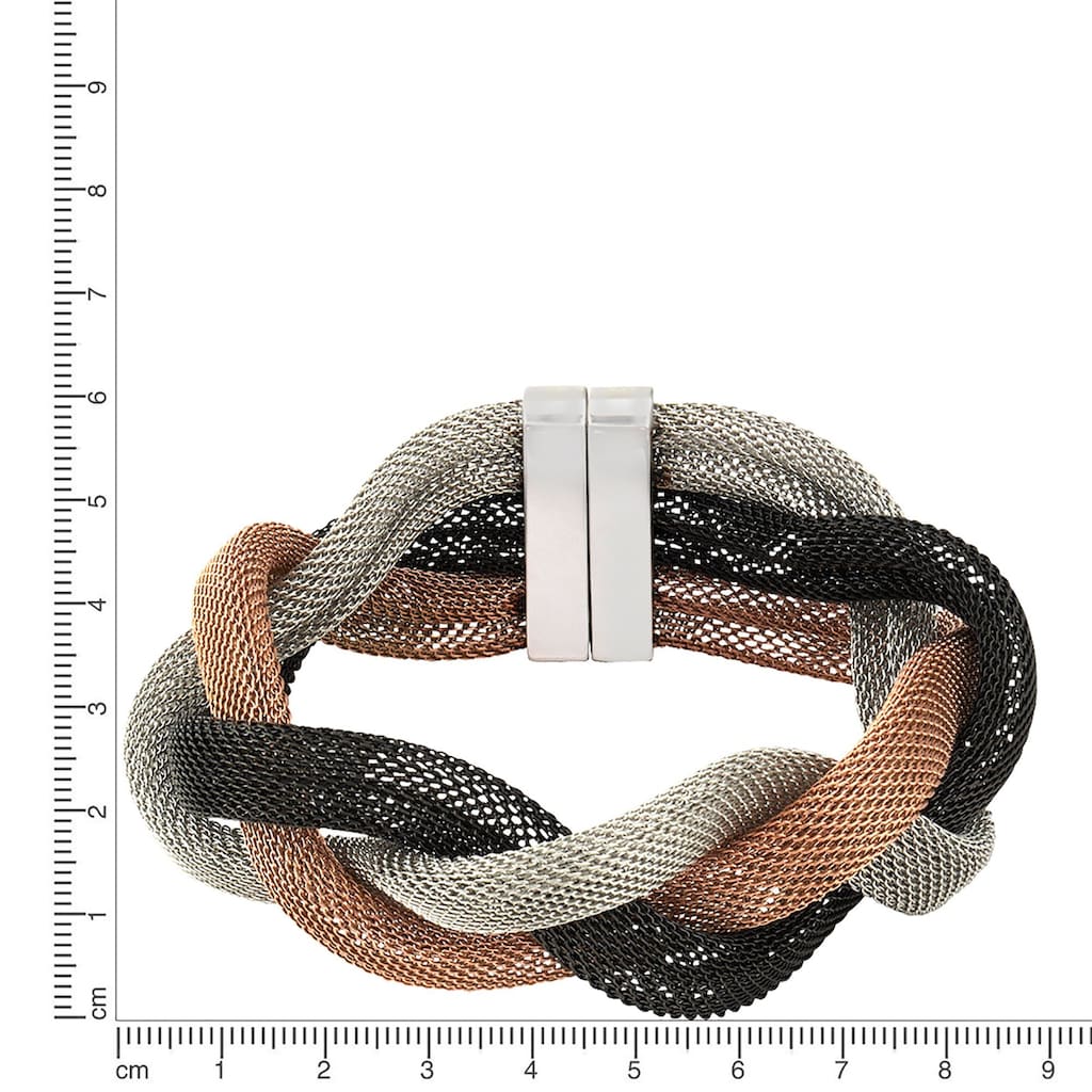 Zeeme Armband »Edelstahl dreifarbig 20cm«