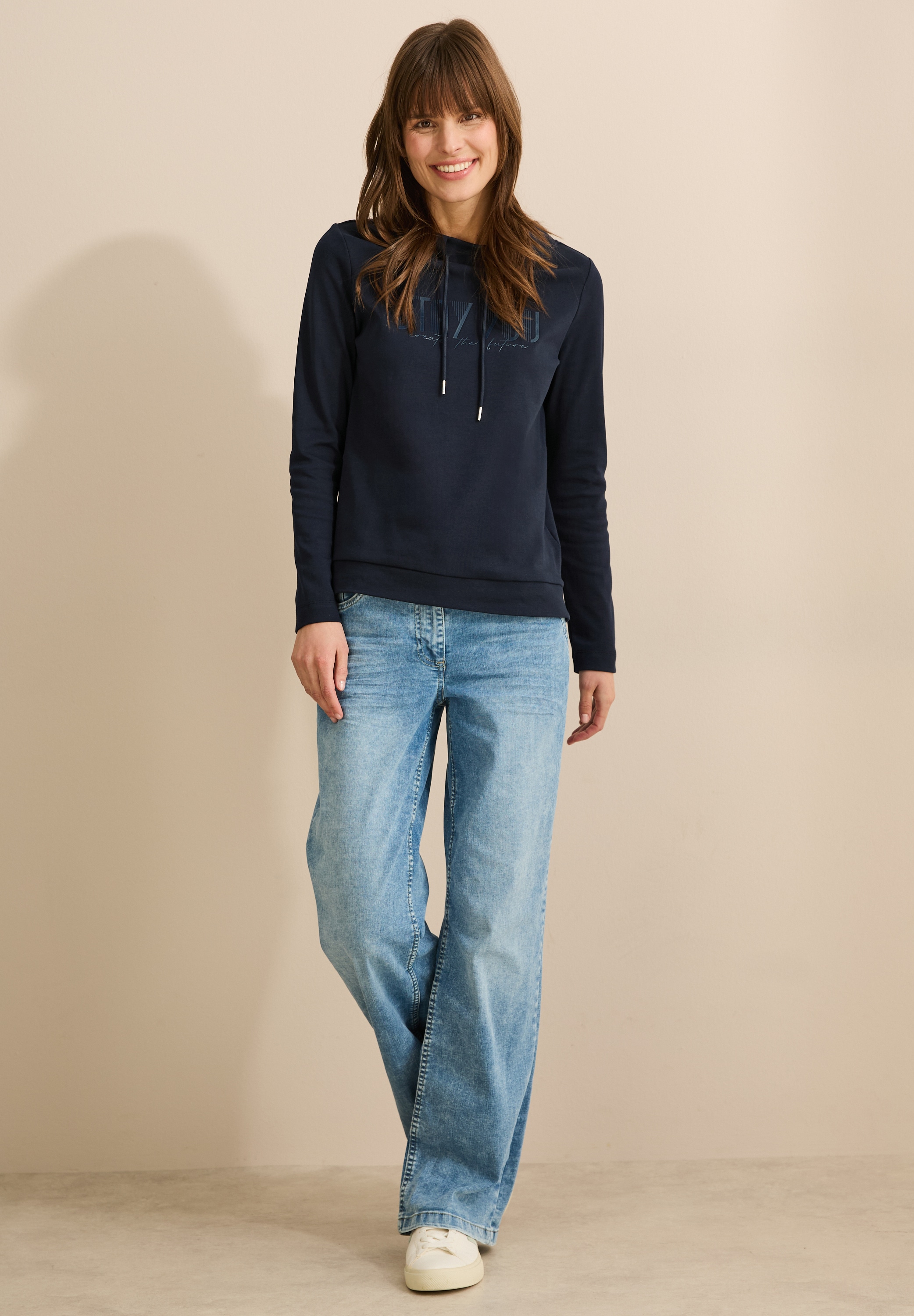 Cecil Langarmshirt, mit Kragen