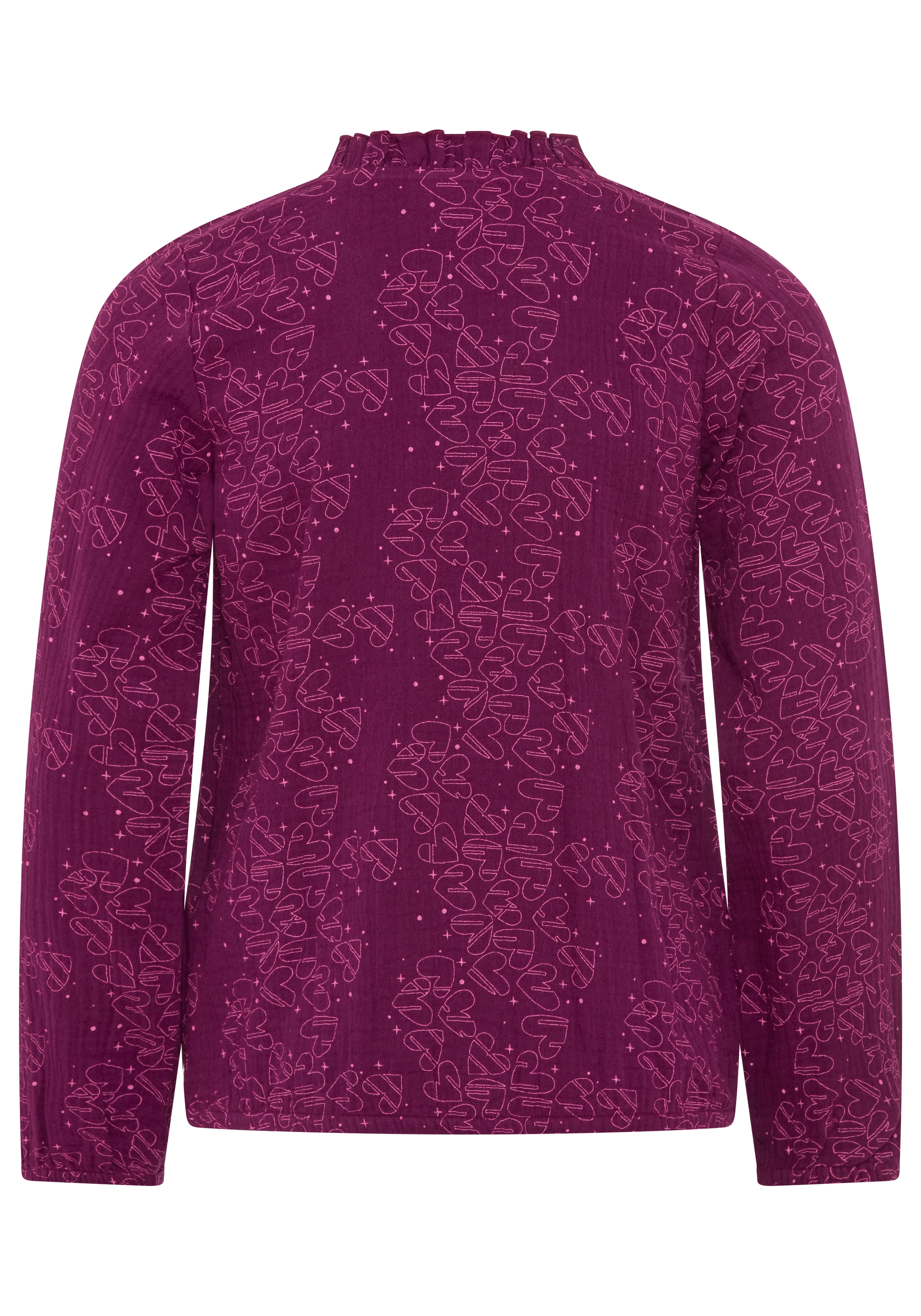 Scout Druckbluse »Musselin Bluse Herzallover - NEU von SCOUT« Langarm, aus Baumwolle, mit Druck- und Stickerei-Applikationen