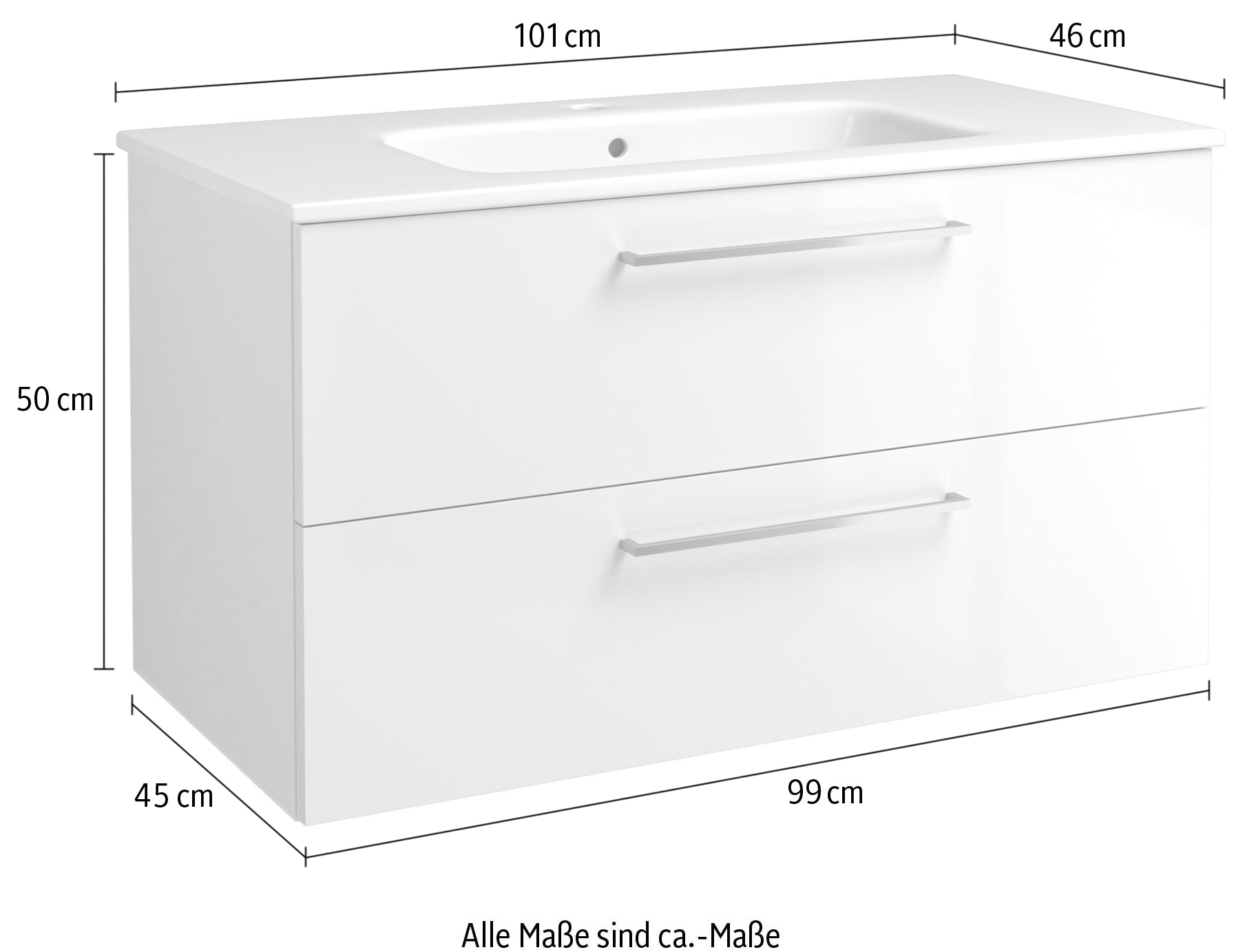 welltime Waschtisch »Joy«, mit Soft-Close-Funktion