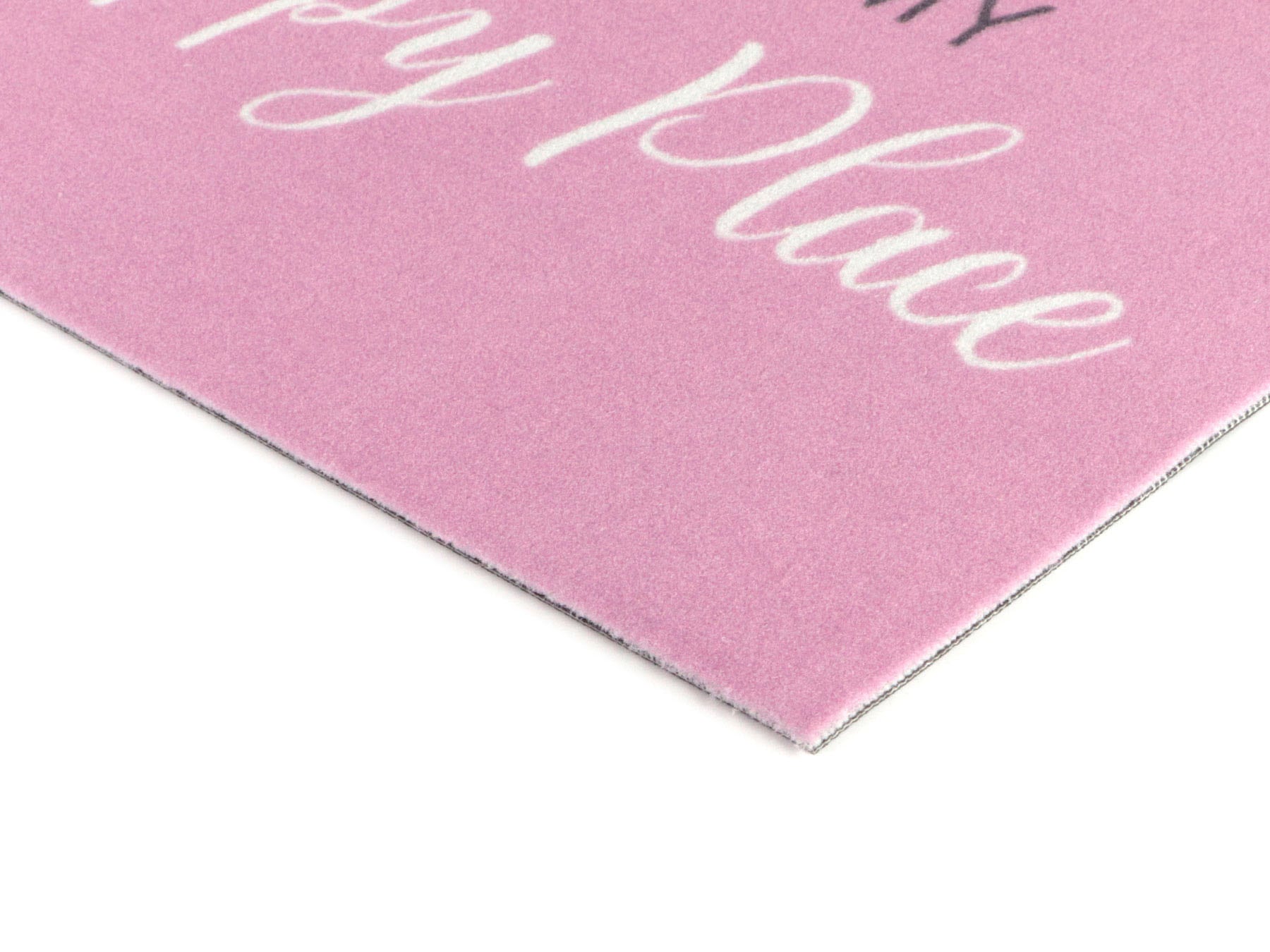 Primaflor-Ideen in Textil Fußmatte »VELVET - HAPPY PLACE«, rechteckig,  Schmutzfangmatte, Motiv mit Spruch, rutschhemmend, waschbar auf Rechnung |  BAUR