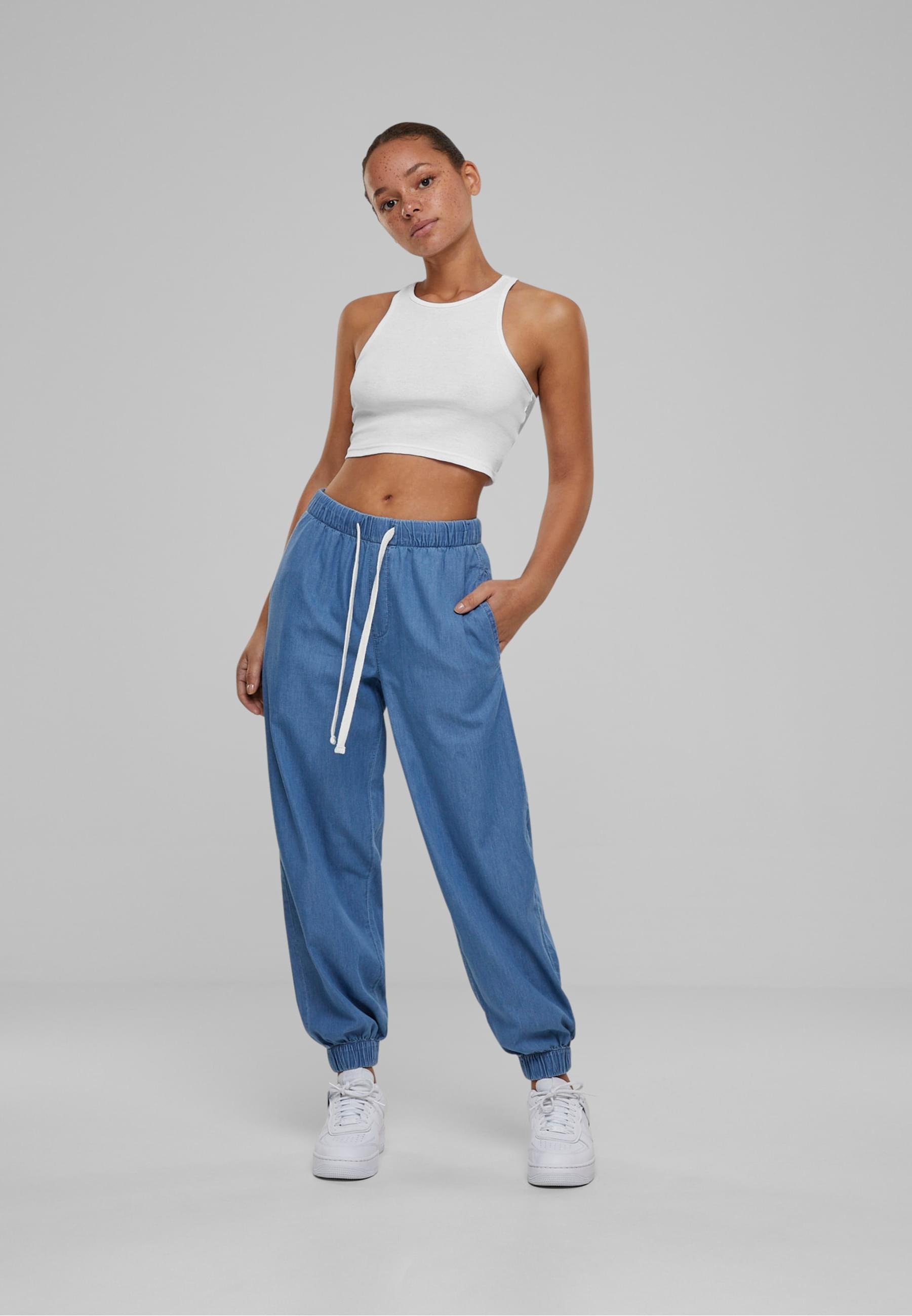 URBAN CLASSICS Jogginghose »Urban Classics Damen Ladies Light Denim Jogpants«, (1 tlg.)