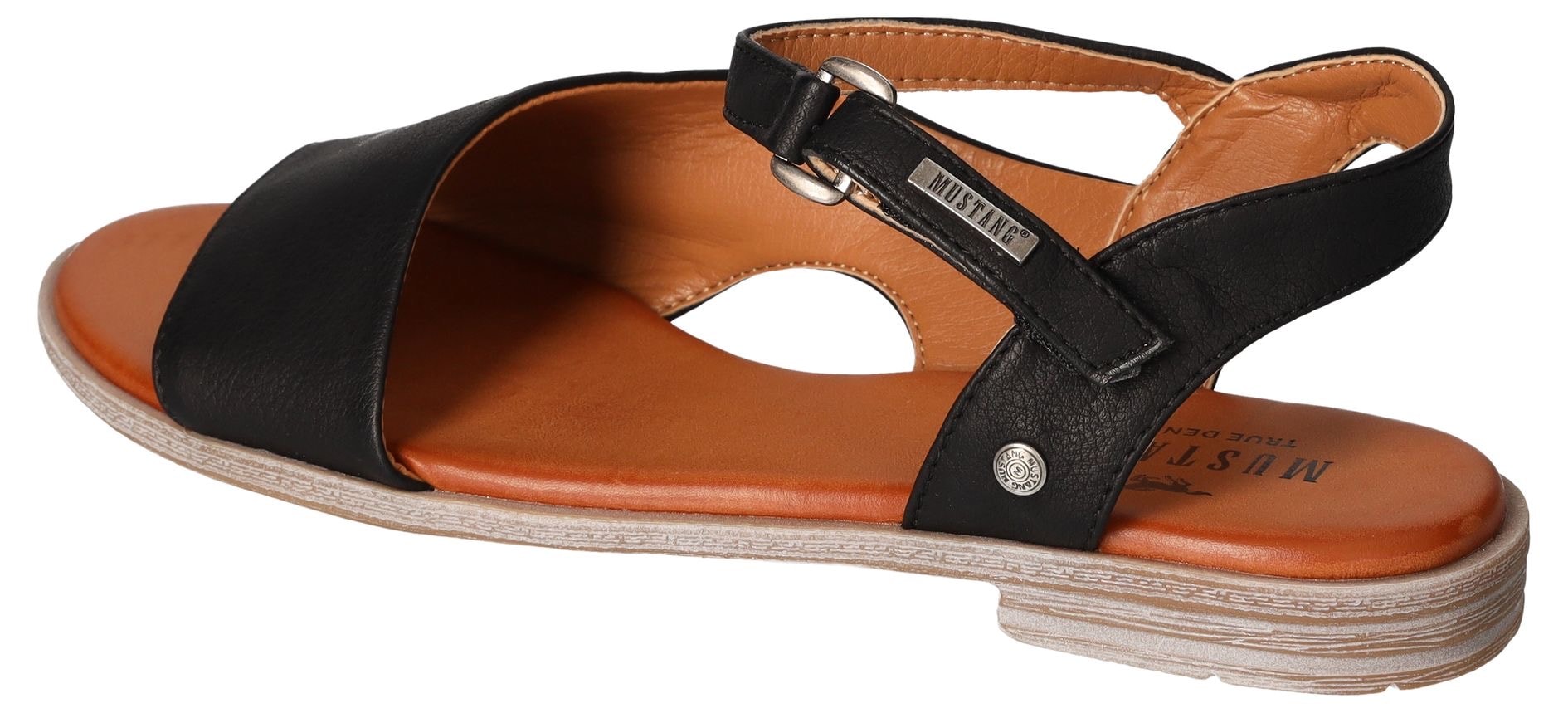 Mustang Shoes Sandale, Sommerschuh, Sandalette, Riemchensandale in asymmetrischer Form