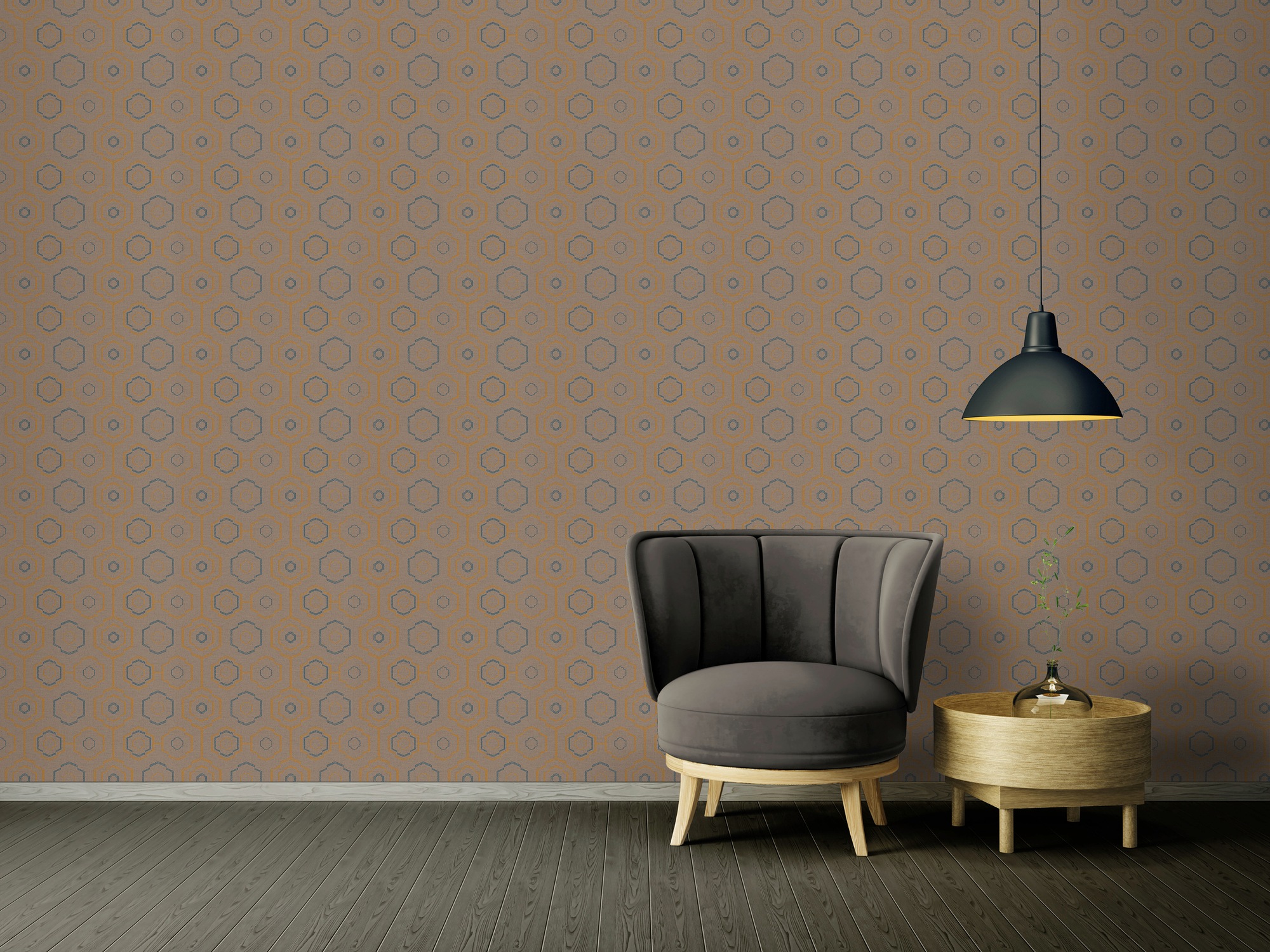 A.S. Création Vliestapete »Ethnic Origin geometrisch grafisch«, grafisch-geometrisch-gemustert, Tapete Geometrisch Tapeten Wohnzimmer Schlafzimmer Küche lau Design