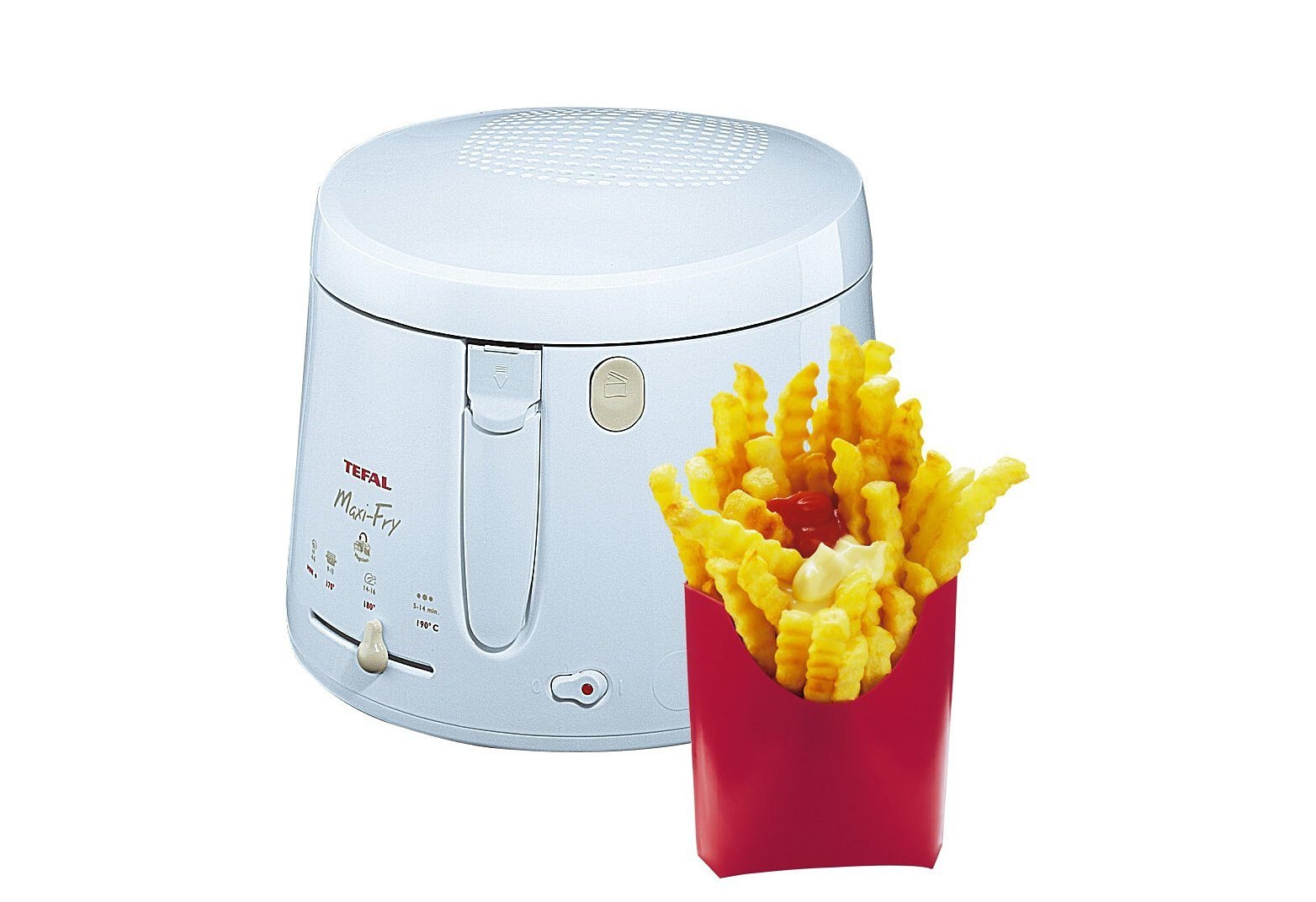 Tefal Fritteuse »FF1000 Maxi Fry«, 1900 W, Kapazität 1,2 kg, mit Öl, wärmeisoliert, automatische Deckelöffnung