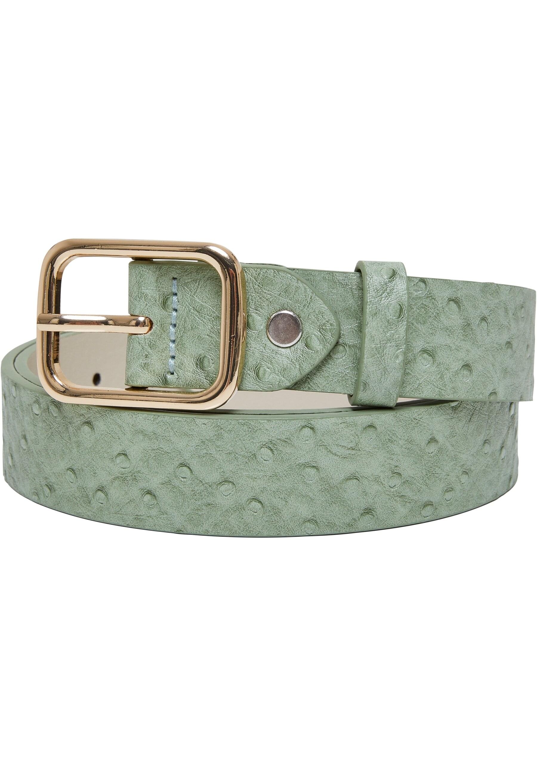 URBAN CLASSICS Hüftgürtel »Urban Classics Unisex Ostrich Synthetic Leather Belt 2-Pack«