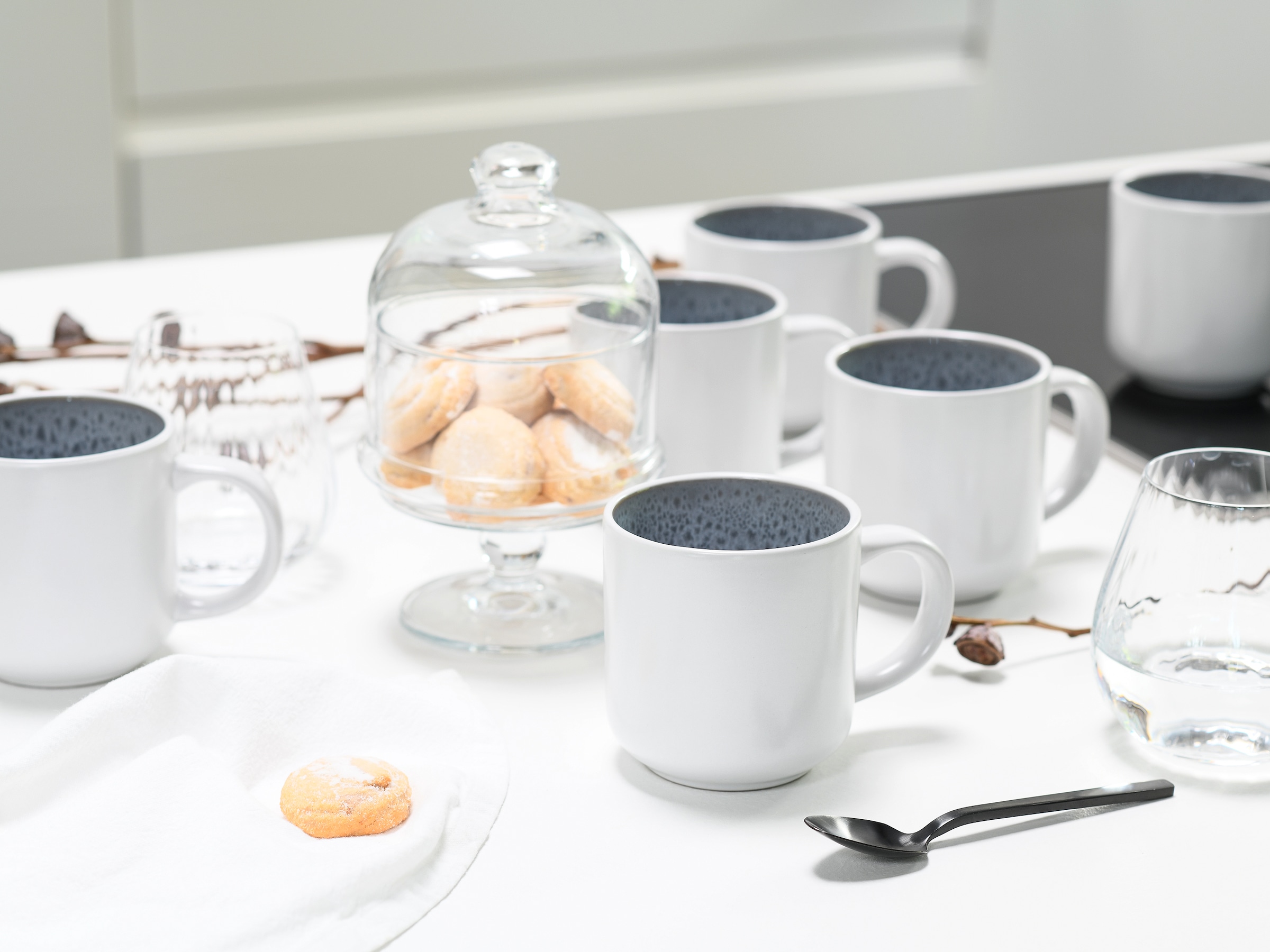OTTO home Becher »modernes 6-teiliges Kaffeebecher-Set Lykk« hohe Haltbarkeit, spülmaschinen- & mikrowellengeeignet, Reaktivglasur
