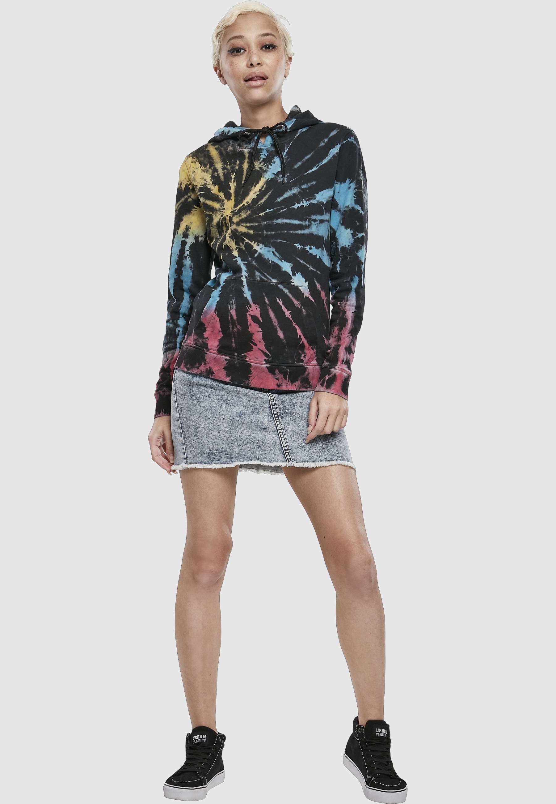 URBAN CLASSICS Kapuzenpullover »Urban Classics Damen Ladies Tie Dye Hoody« 1 Stk.