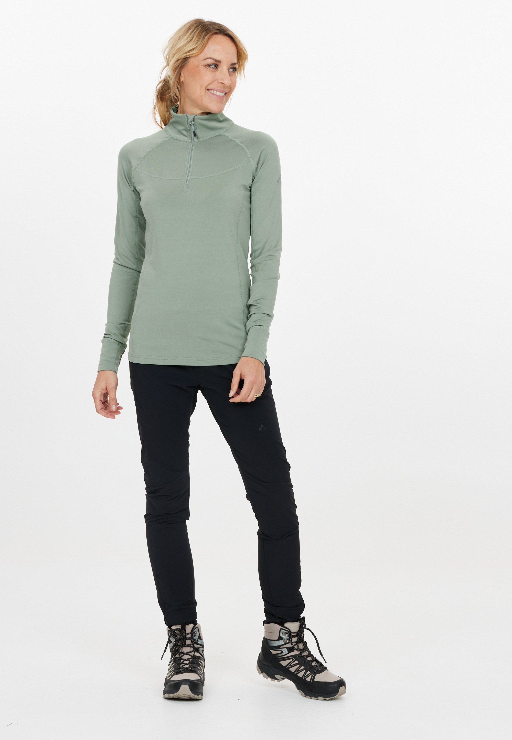 WHISTLER Langarmshirt "Blume" 1 Stk. tlg. mit Reißverschluss und Stehkragen günstig online kaufen