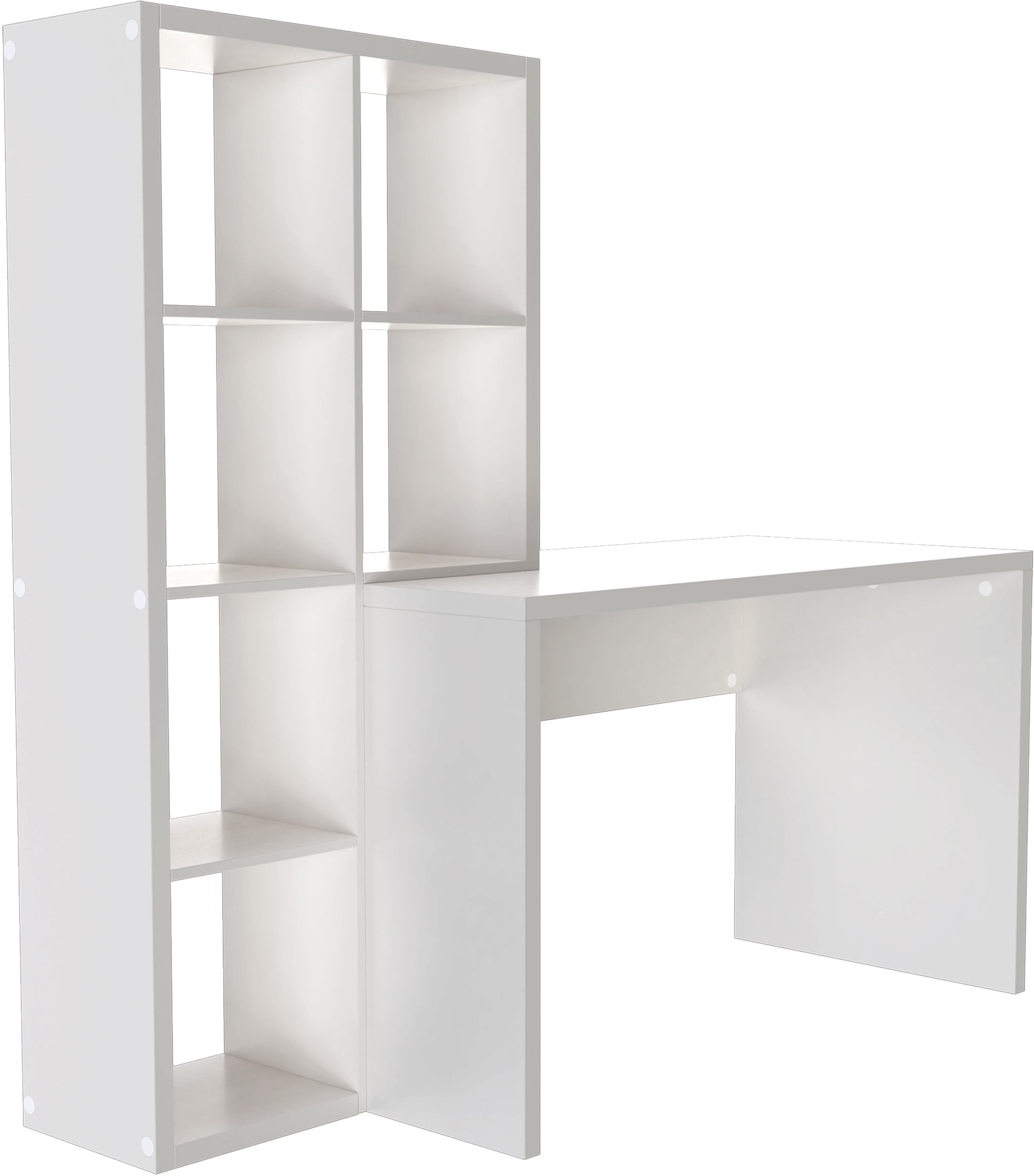INOSIGN Regal-Schreibtisch »Triest, Computertisch«, Regalelement flexibel montierbar, 6 Fächer, Tischbreite 120 cm