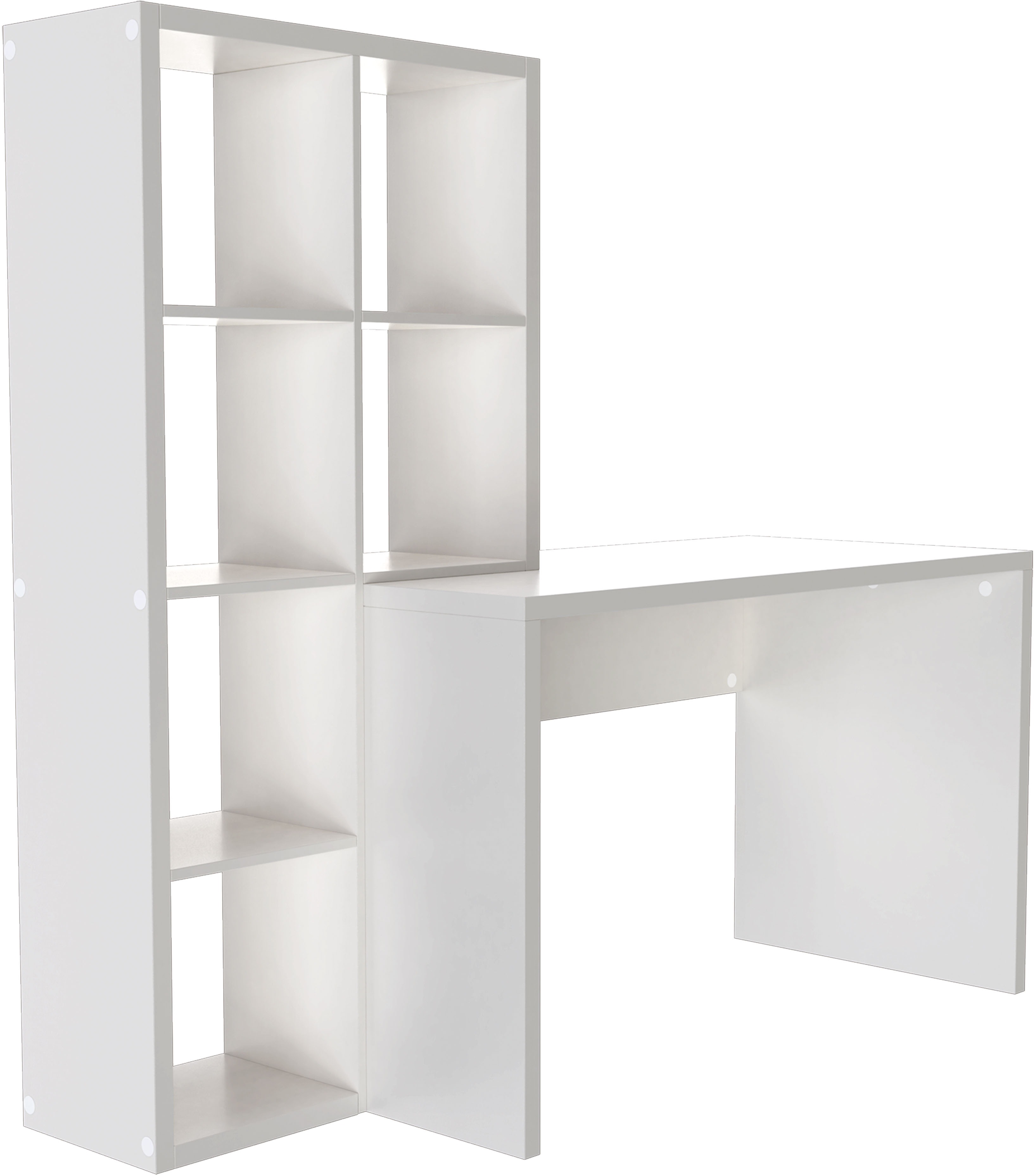 Thumbnail - INOSIGN Regal-Schreibtisch "Triest, Computertisch mit Raumtrenner, Breite 156 cm", Regalelement flexibel montierbar, 6 F...