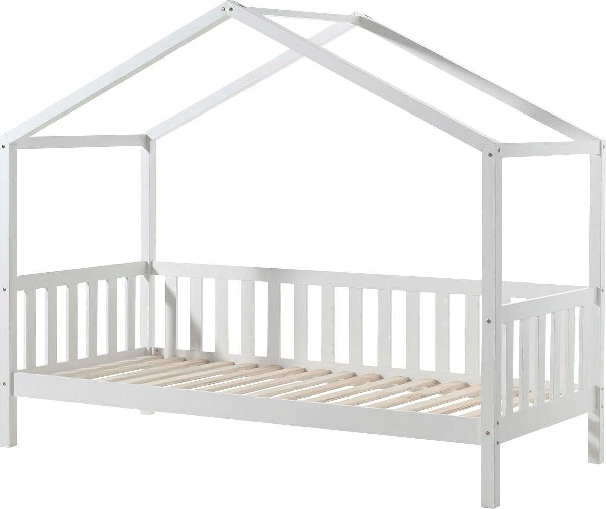 Vipack Hausbett "Dallas, mit Dachaufbau, Kiefer massiv, stabil gebaut", (B/ günstig online kaufen