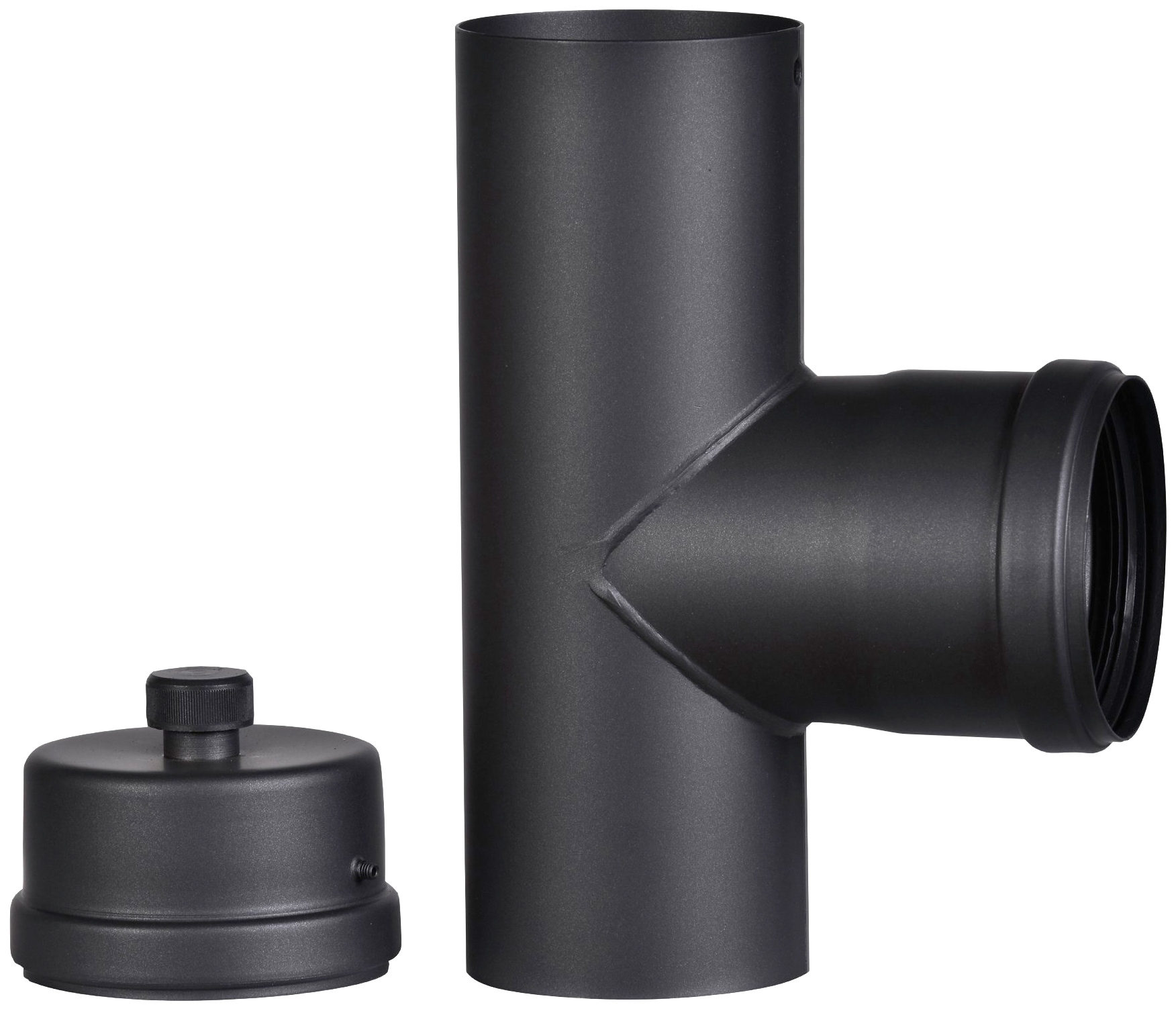 FIREFIX Ofenrohr, B:11cm H:28cm L:18,5cm, schwarz, Rohre, für 100 mm Pelletofenrohr