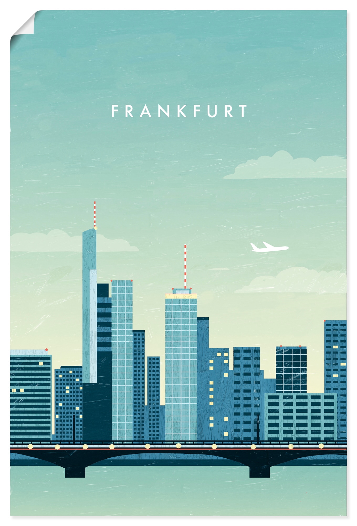 Artland Wandbild "Frankfurt" 1 Stk. tlg. als Alubild, Leinwandbild, Poster, Wandaufkleber in verschied. Größen