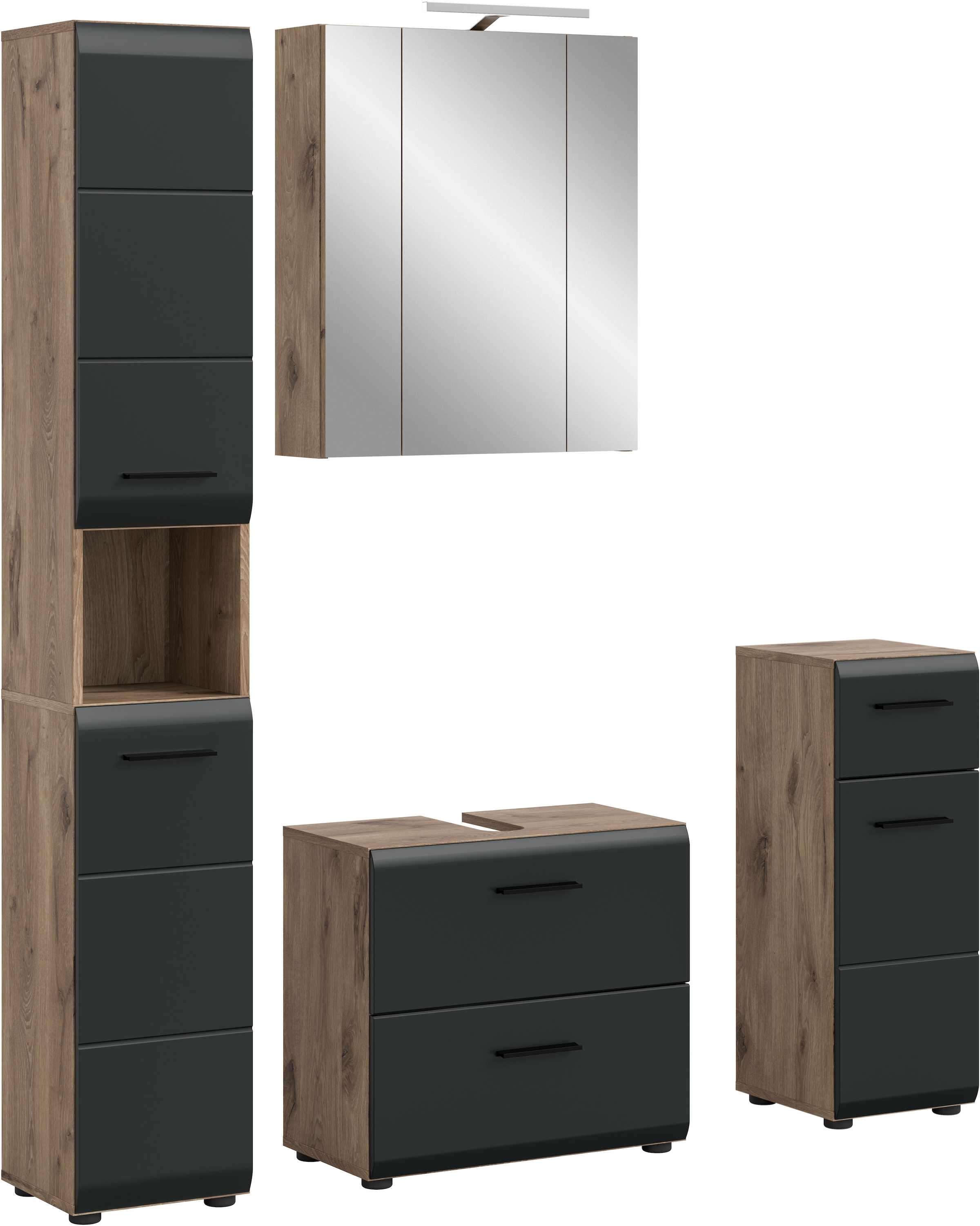 INOSIGN Badezimmer-Set, (Set, 5 St.), Florenz, Badkombination 5-tlg.,Nox Oa günstig online kaufen