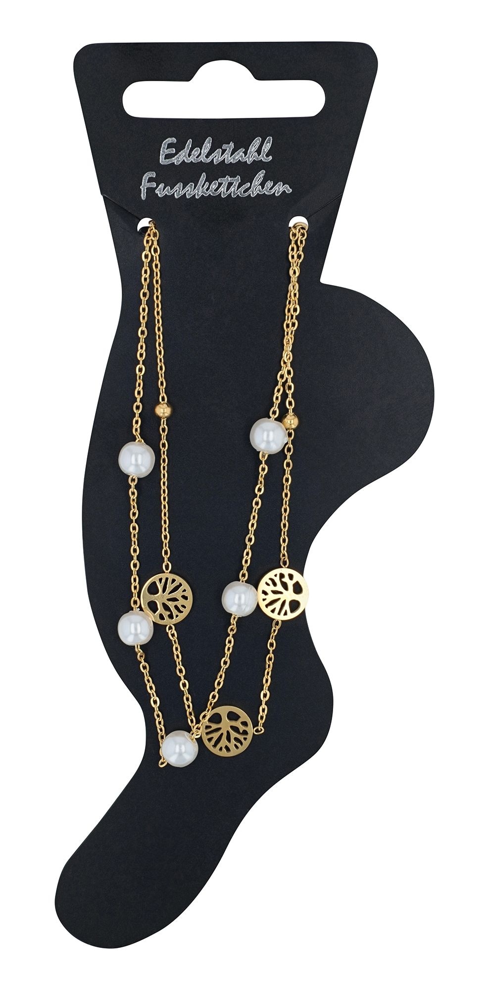 Adelia´s Fußkette »Damen Fußkettchen – Lebensbaum aus Edelstahl« Schöne Geschenkidee zum Muttertag