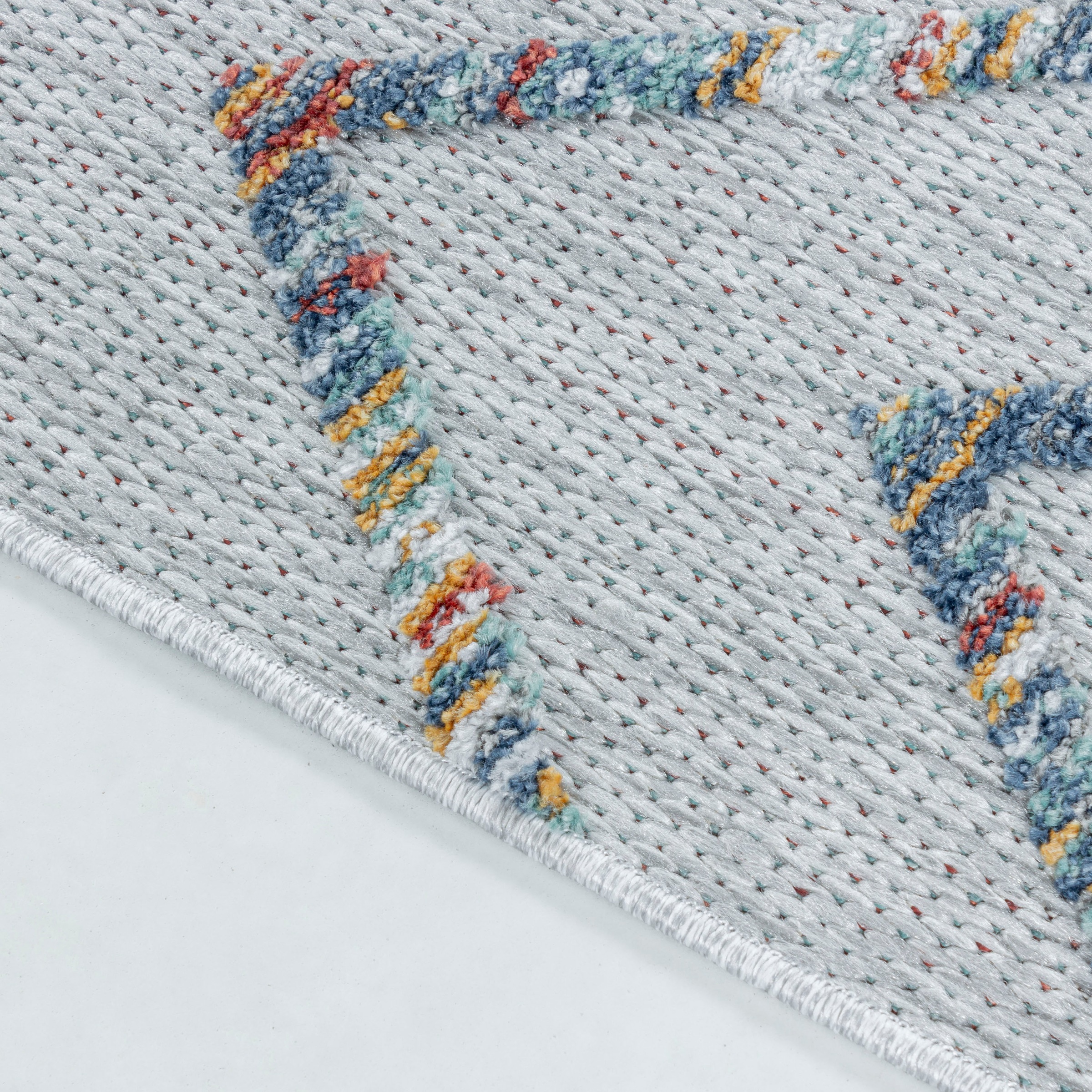 Ayyildiz Teppiche Teppich »BAHAMA 5152« rechteckig 8 mm Höhe Läufer, Flachflor mit Hoch-Tief-Struktur, In-und Outdoor geeignet