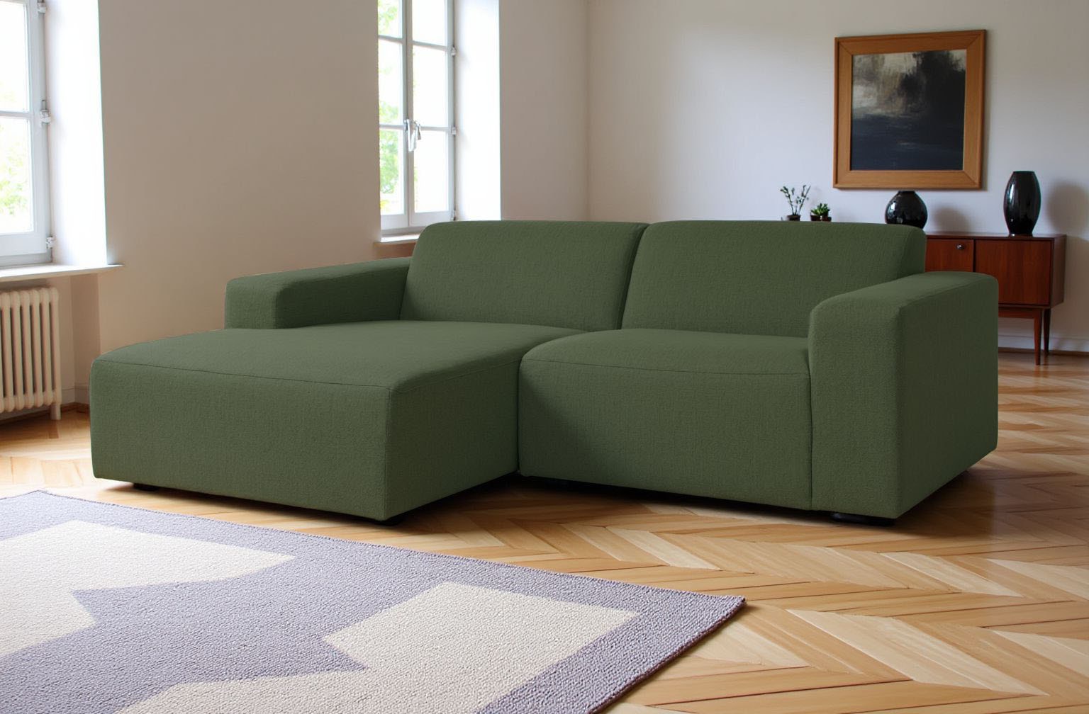 INOSIGN Ecksofa »Koa,228cm, L-Form, Modulsofa, Webstoff, Cord«, Designsofa in Cord, weicher Lounge-Sitzkomfort