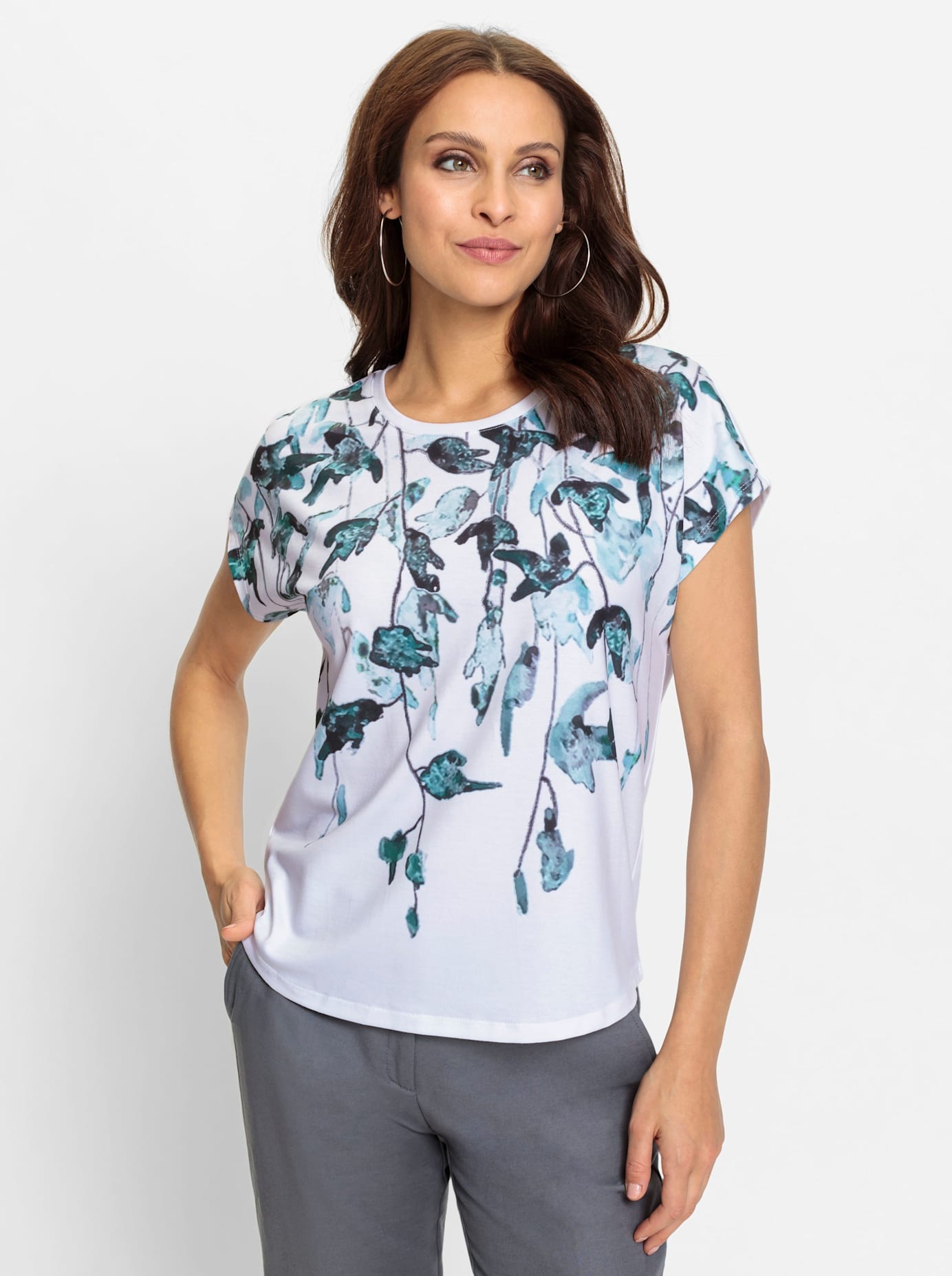 Lady Print-Shirt "Rundhals-Shirt" günstig online kaufen