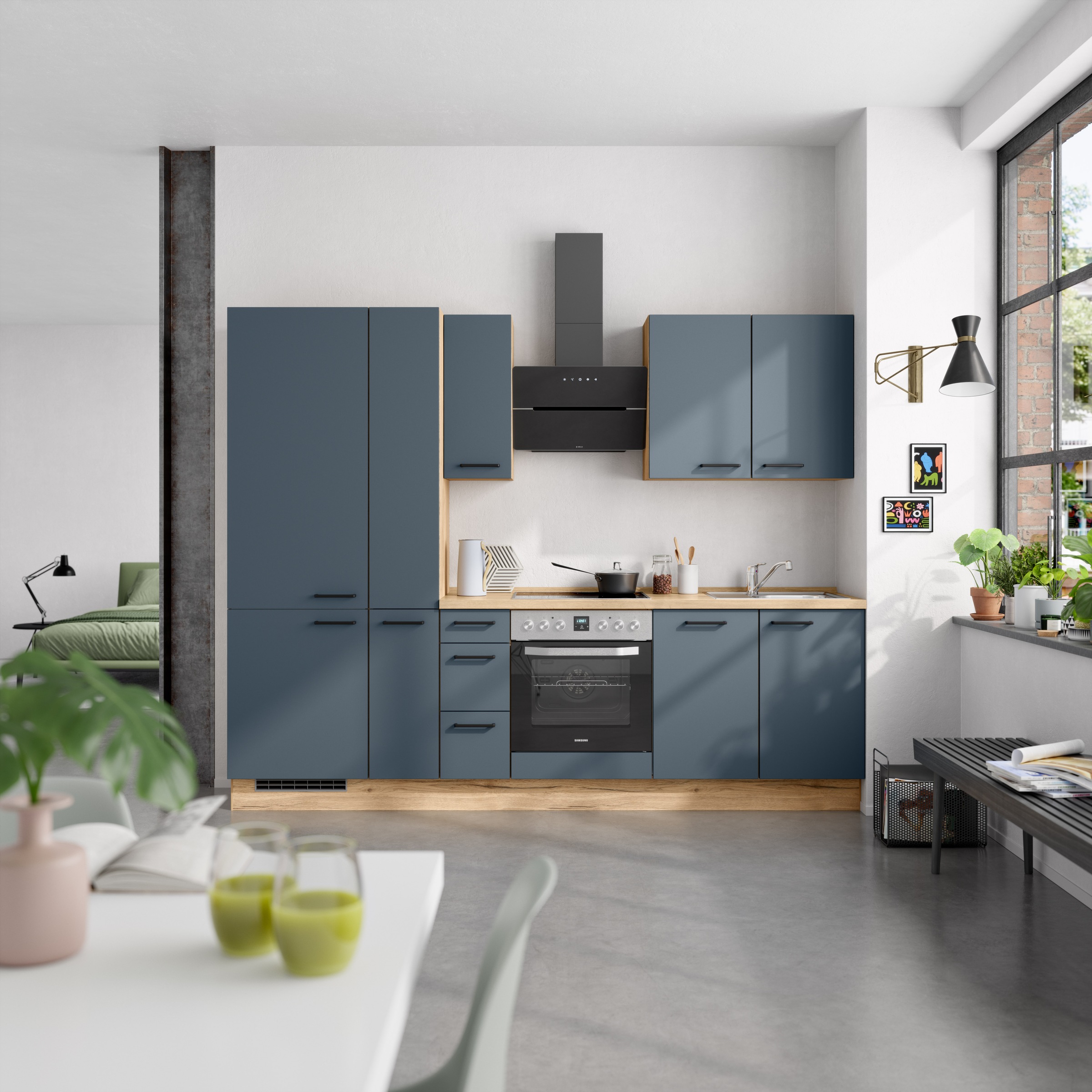 nobilia® Küchenzeile »"Easytouch II"«, vormontiert, Ausrichtung wählbar, Breite 270 cm, wahlw. mit E-Geräten