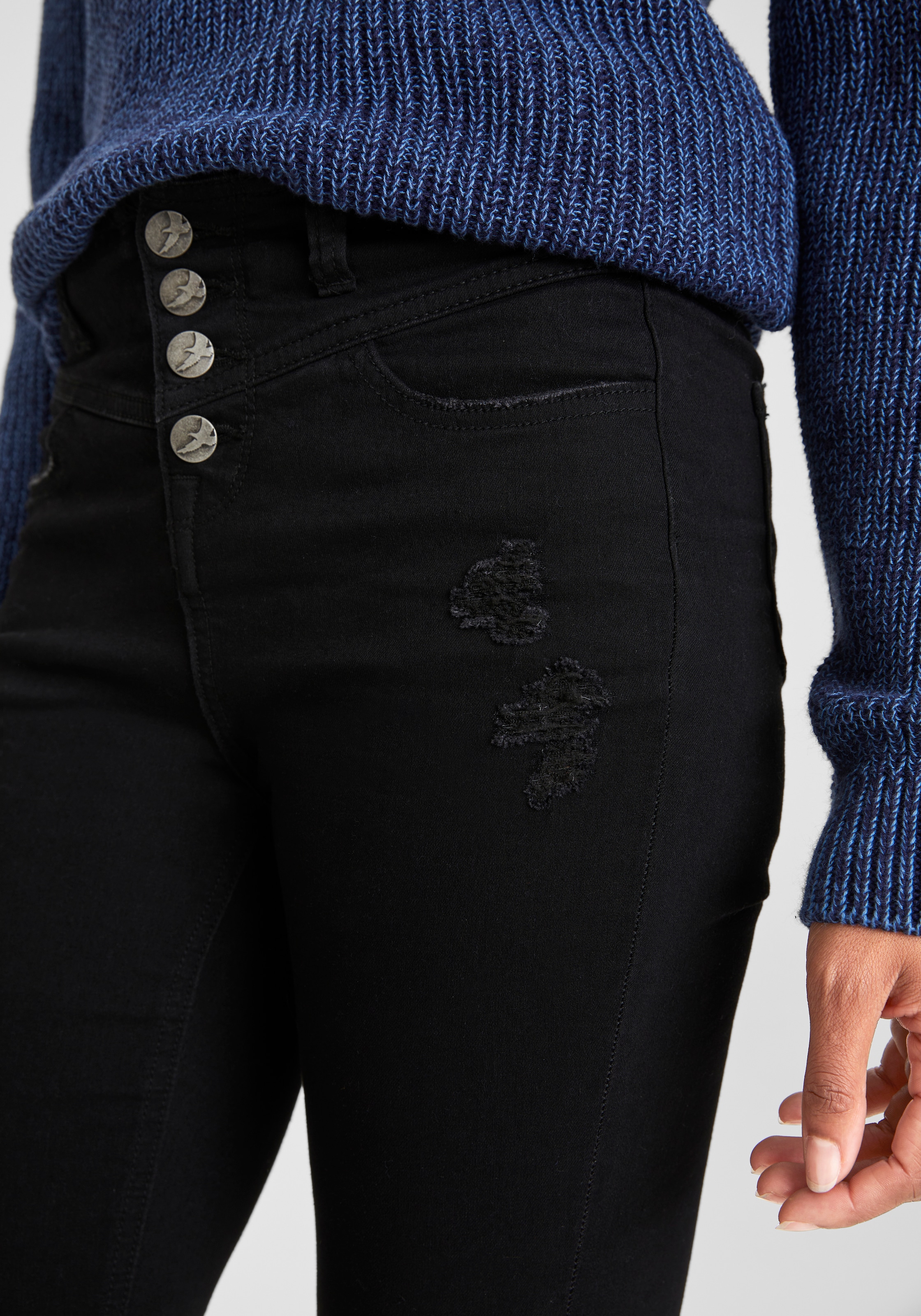 Arizona Skinny-fit-Jeans »Ultra Stretch«, hohe Leibhöhe, knöchellang, elastisches Denim-Material