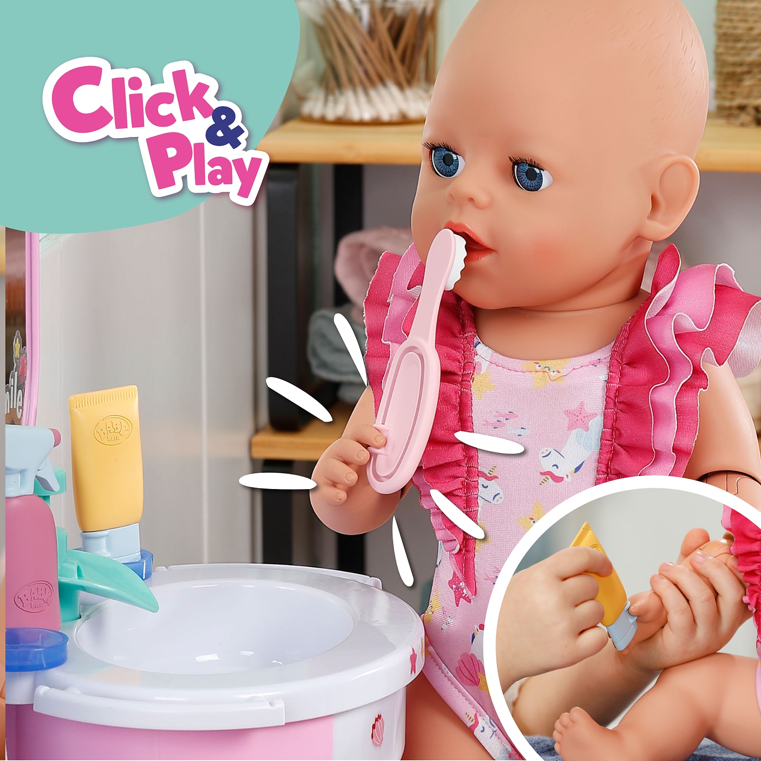 Baby Born Puppen Accessoires-Set »Badespaß Set« passend für Click & Play BABY born Puppen