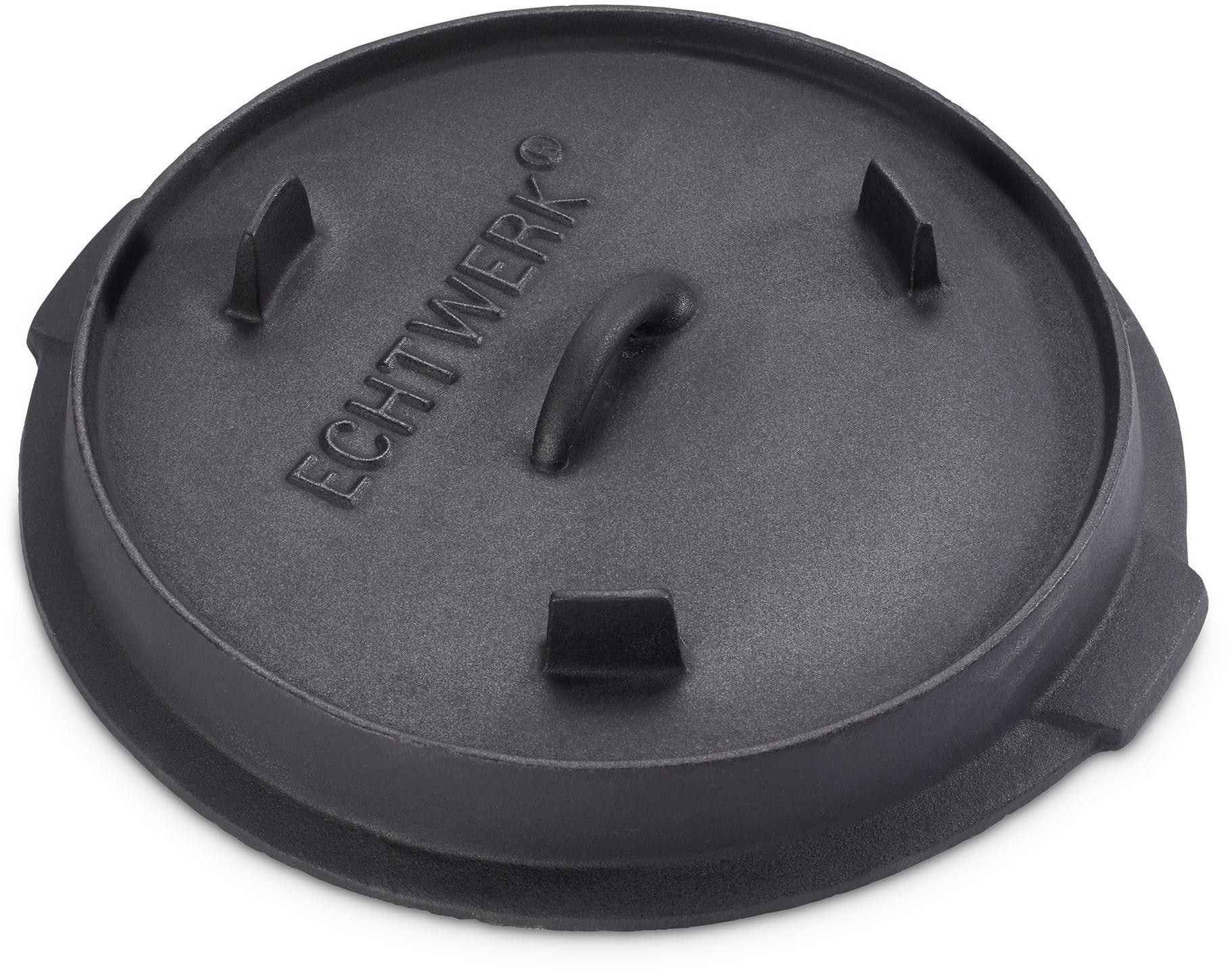 ECHTWERK Schmortopf »Dutch Oven«, Gusseisen, (1 tlg.), Feuertopf, Gusseisen BBQ Kochtopf, bereits eingebrannt, 7,6 Liter